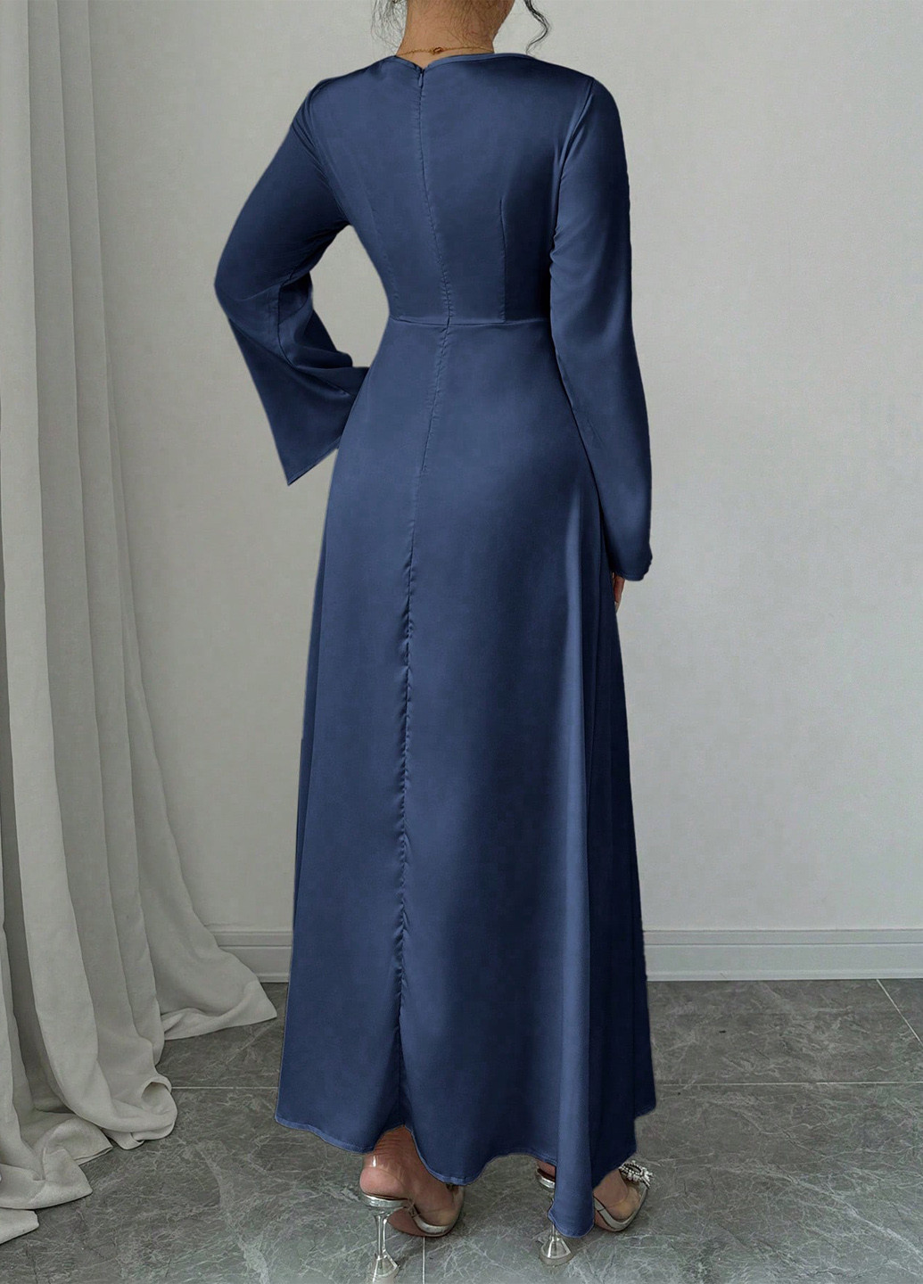 Синя кежуал сукня а-силует SHEIN однотонна