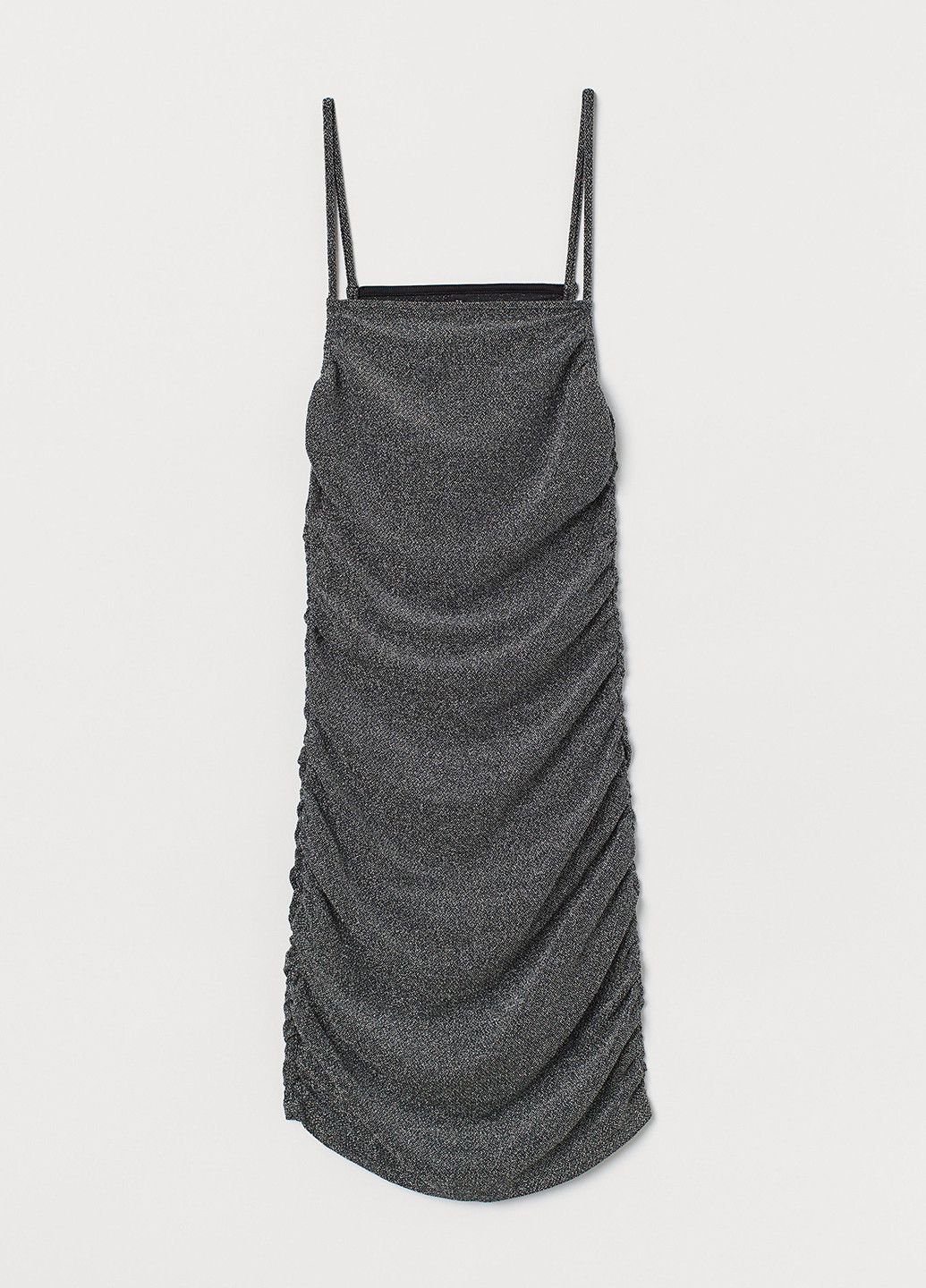 Темно-серое коктейльное платье H&M меланжевое