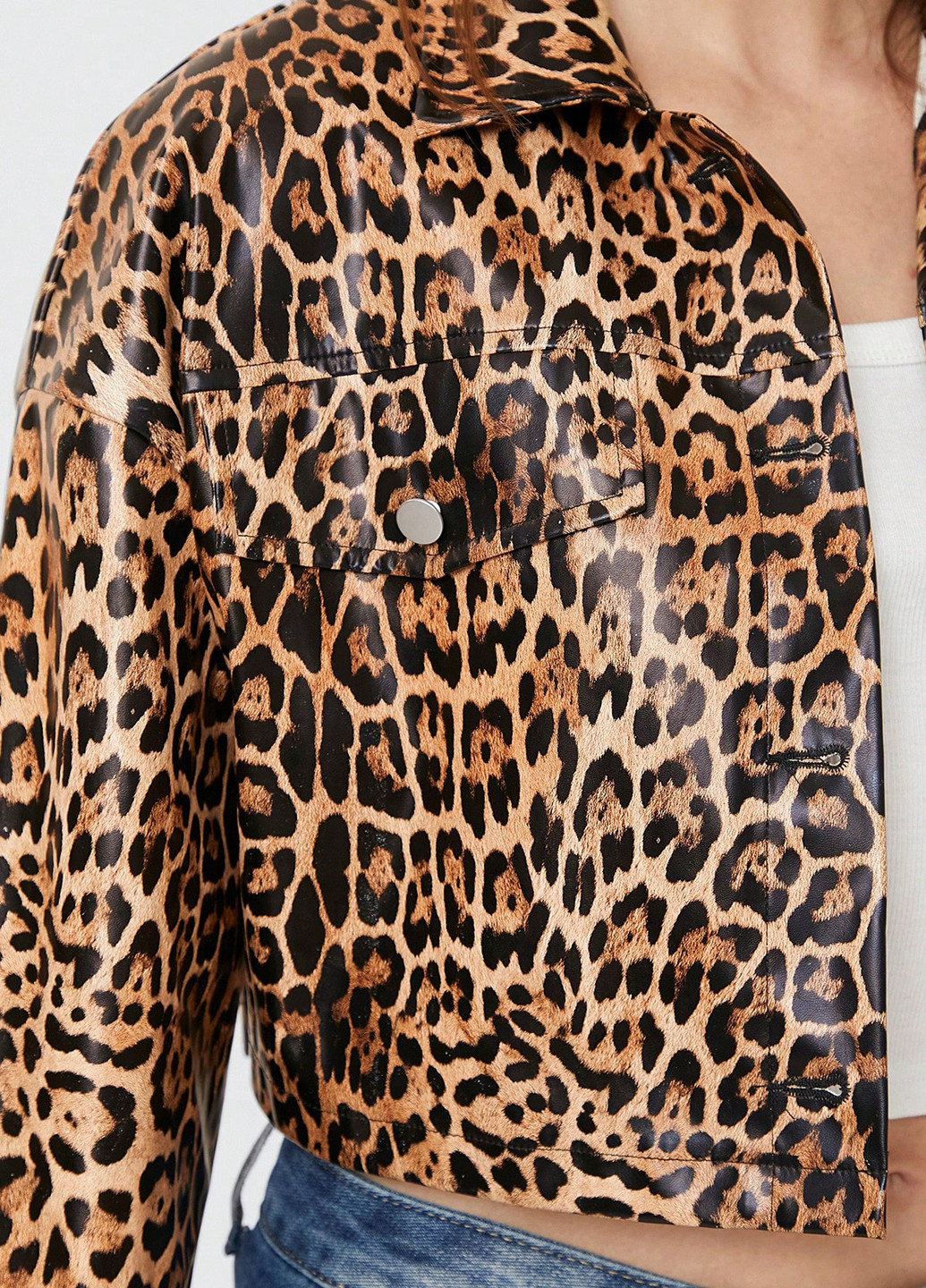 Коричнева демісезонна куртка куртка-піджак SHEIN