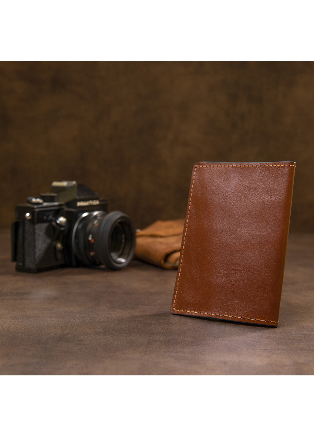 Шкіряна обкладинка для документів 10х13,5х1 см Grande Pelle (252414774)