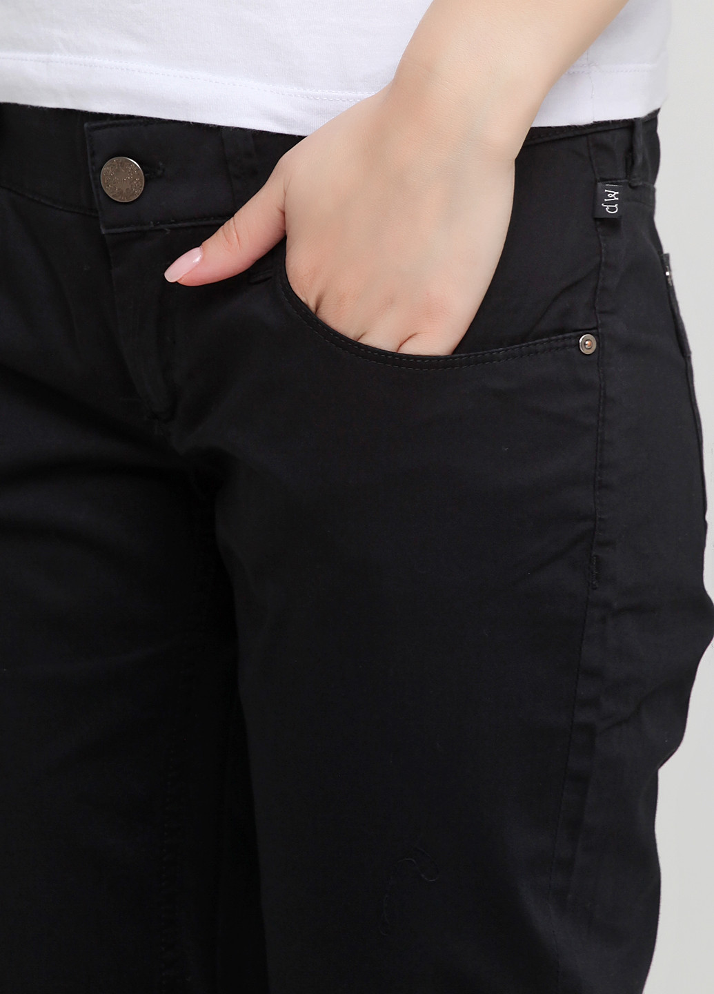 Черные кэжуал демисезонные прямые брюки Meltin Pot