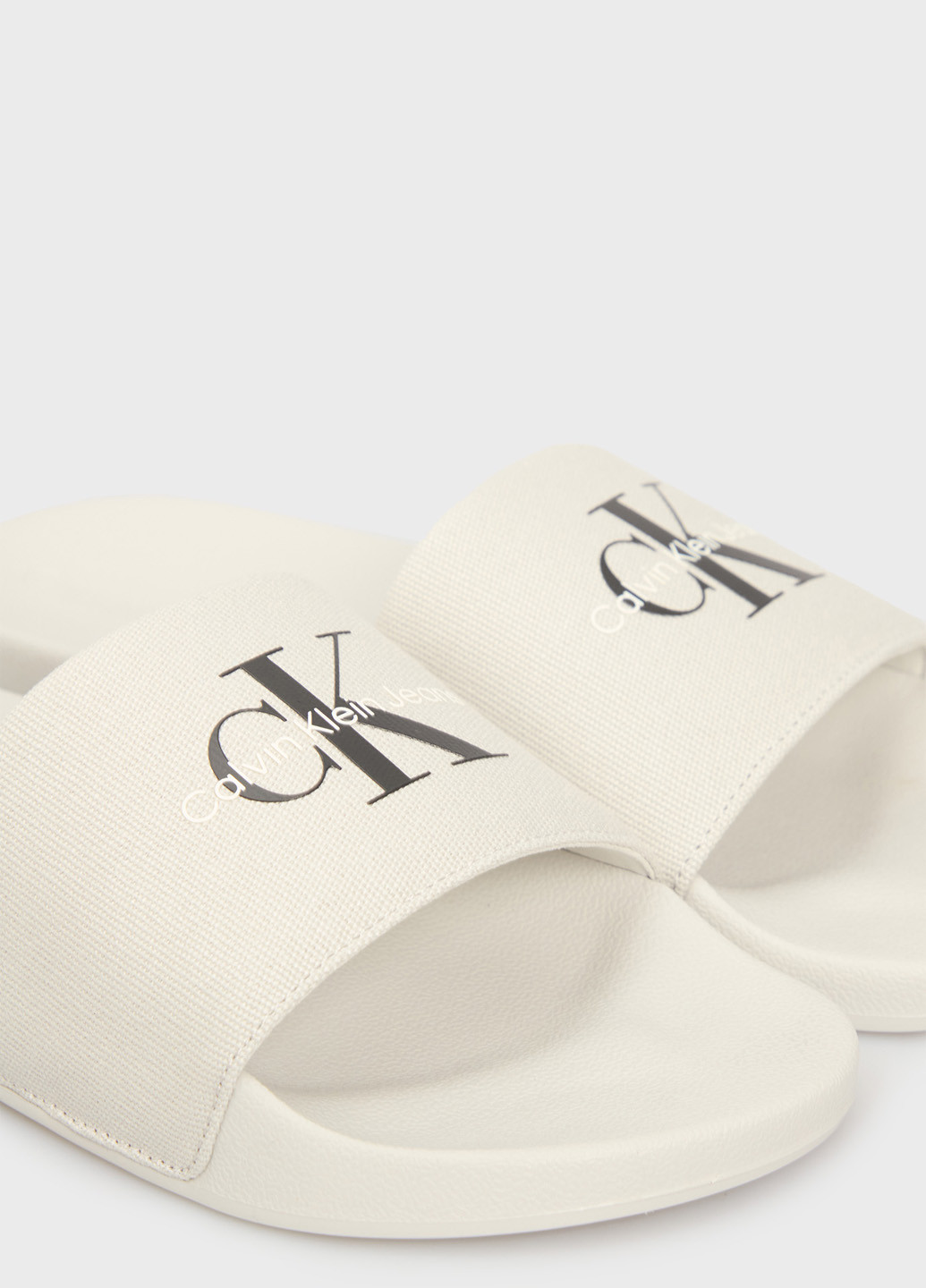 Белые пляжные, кэжуал шлепанцы Calvin Klein Jeans