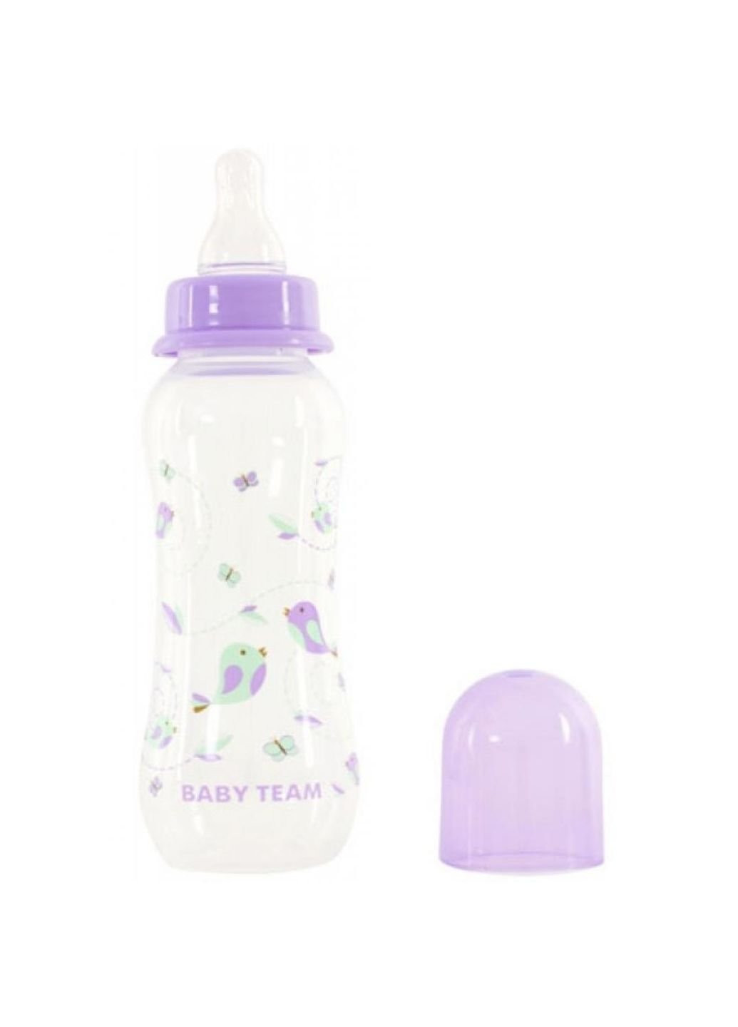 Бутылочка для кормления с силиконовой соской 250 мл 0+ фиолет Baby Team (252249869)