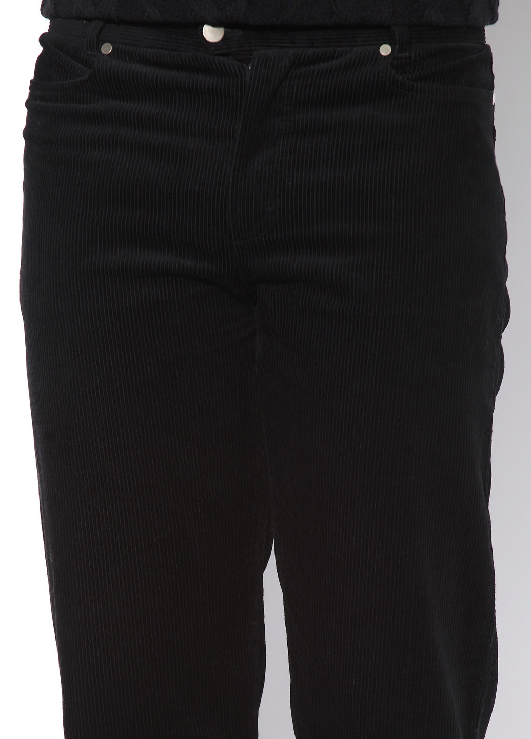 Черные кэжуал демисезонные прямые брюки Flash