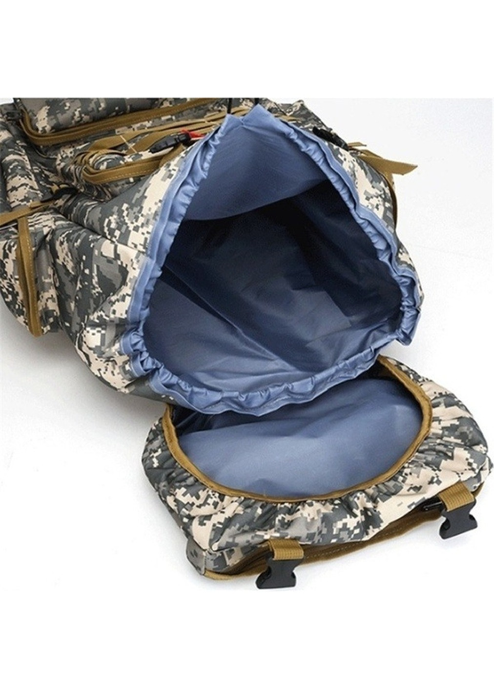 Рюкзак великий тактичний туристичний похідний для подорожей альпінізму кемпінгу 15х33х59 см (473290-Prob) Камуфляж хакі Unbranded (254303748)