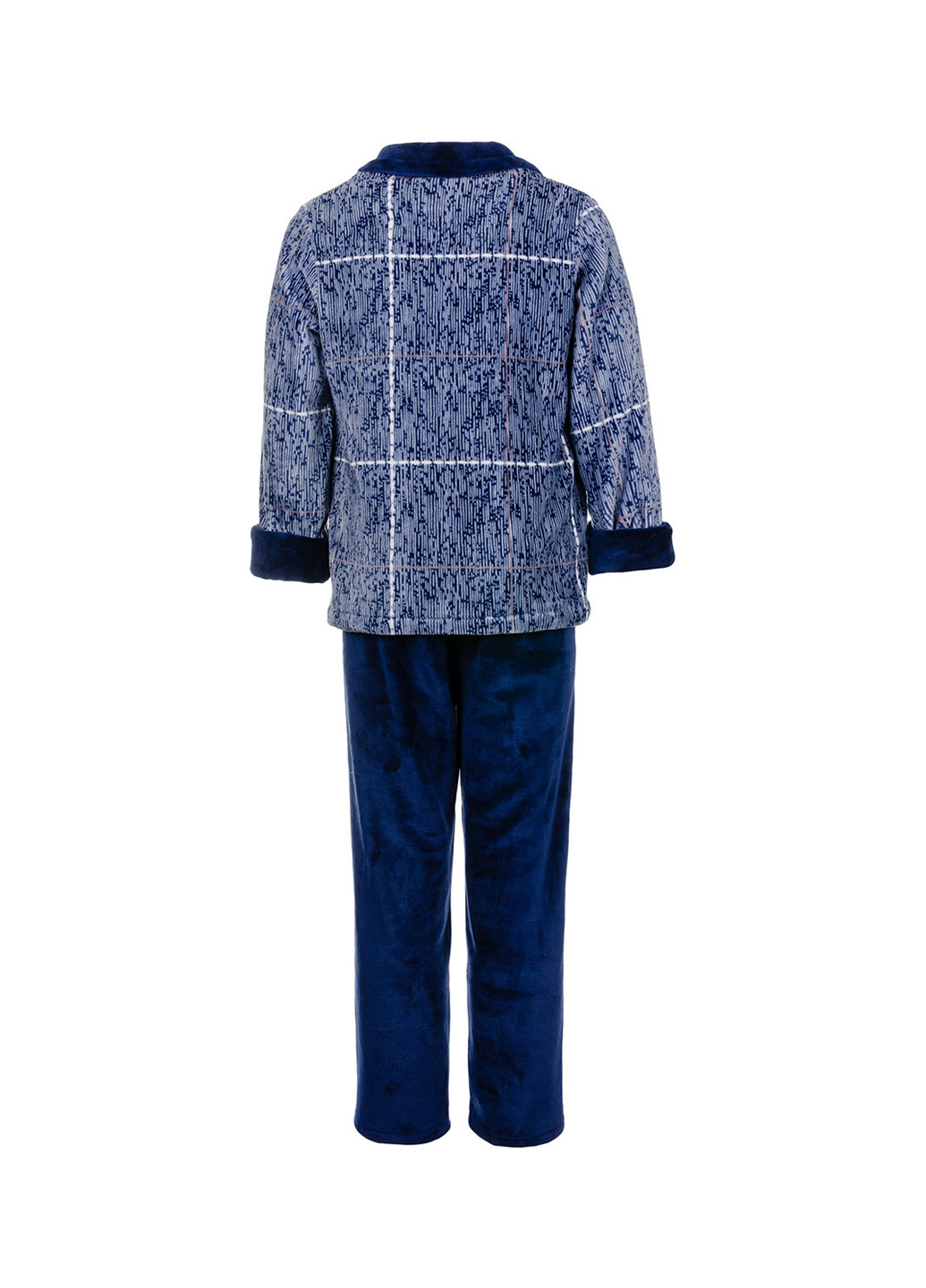 Піжама (толстовка, брюки) Elegans абстрактна синя домашня бавовна, поліестер