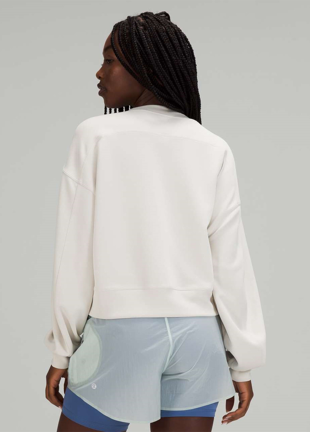 Сіро-бежевий світшот Lululemon Athletica однотонний без декору (354011689)