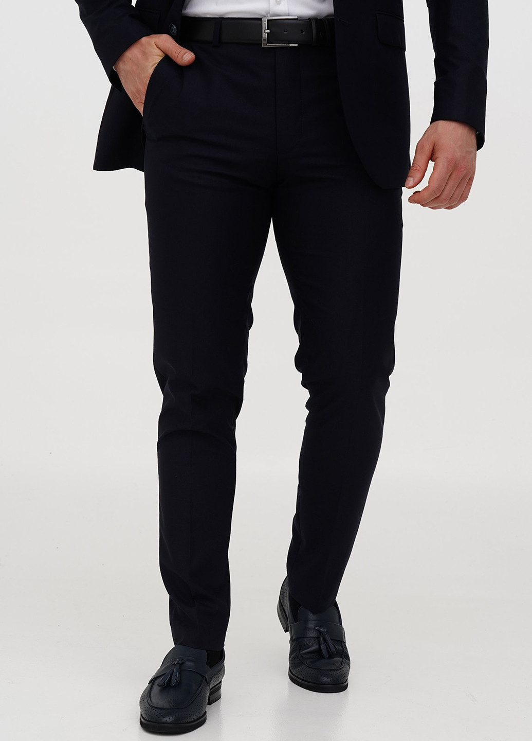 Темно-синій демісезонний костюм (піджак, штани) брючний Trend Collection