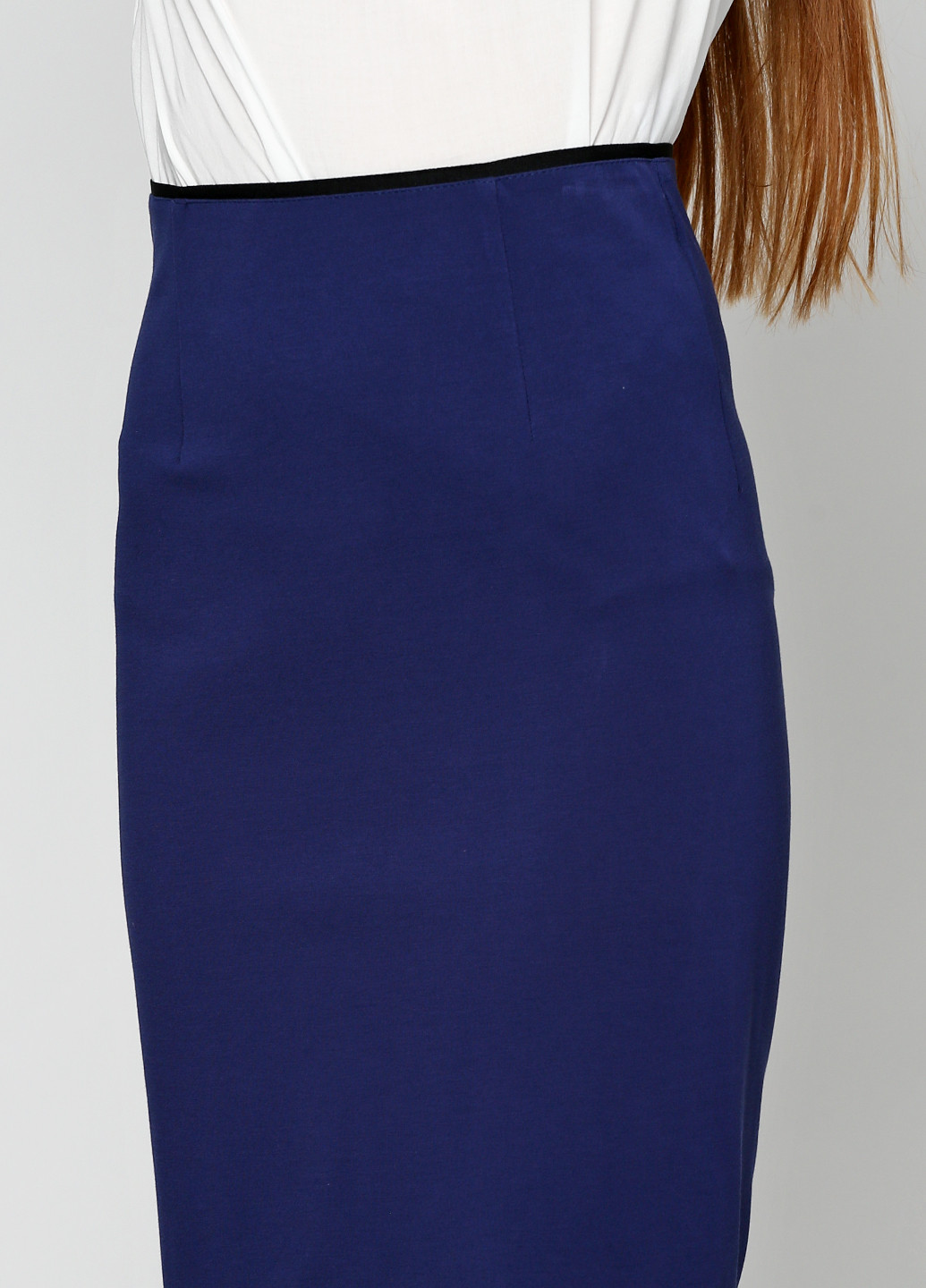Синяя кэжуал однотонная юбка Silvian Heach с высокой талией