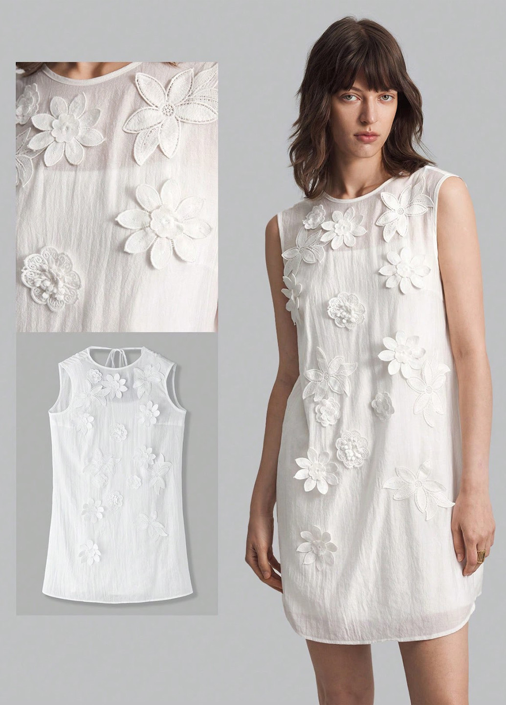 Білий кежуал сукня з відкритою спиною SHEIN однотонна