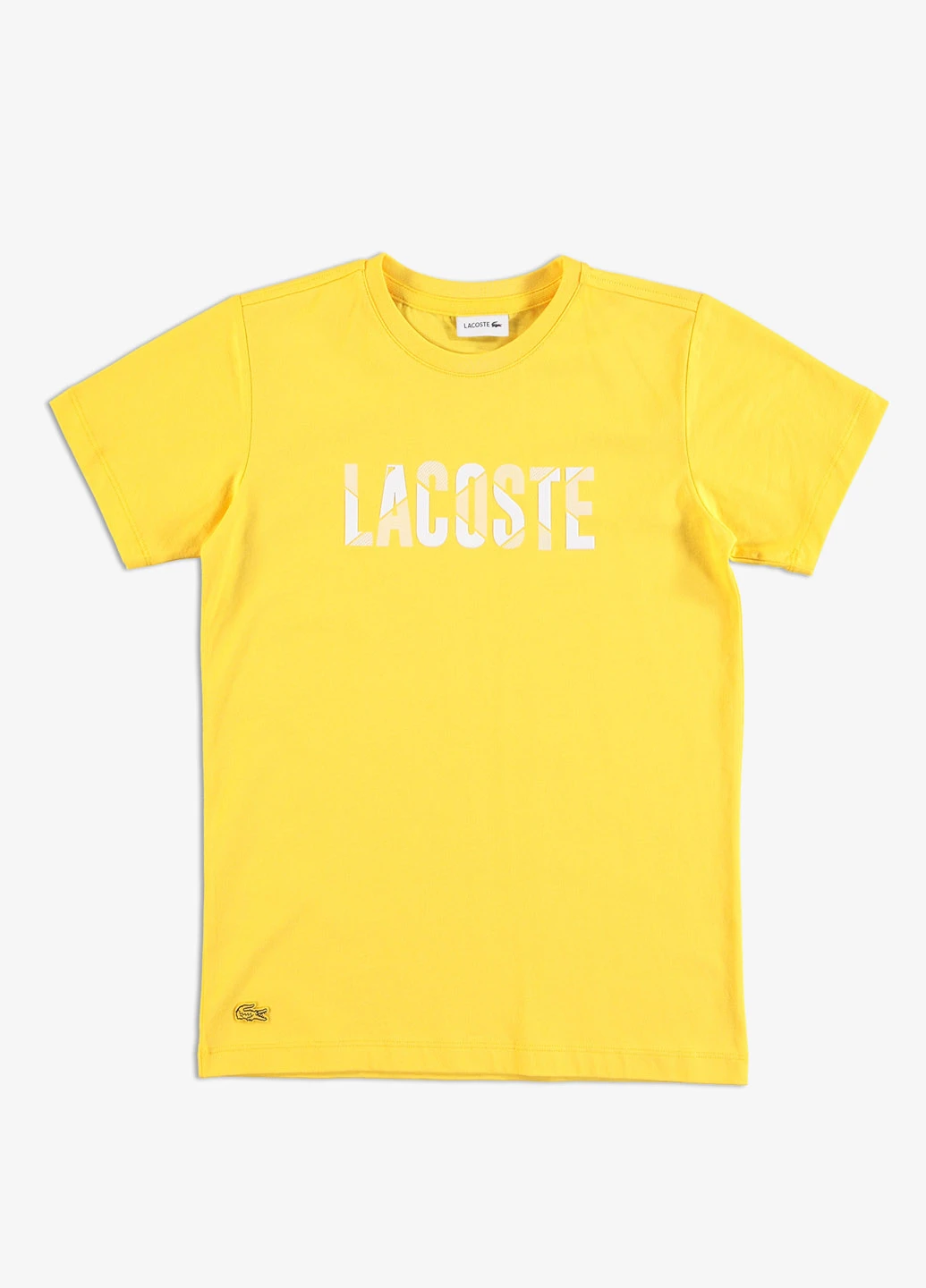 Желтая демисезонная футболка Lacoste
