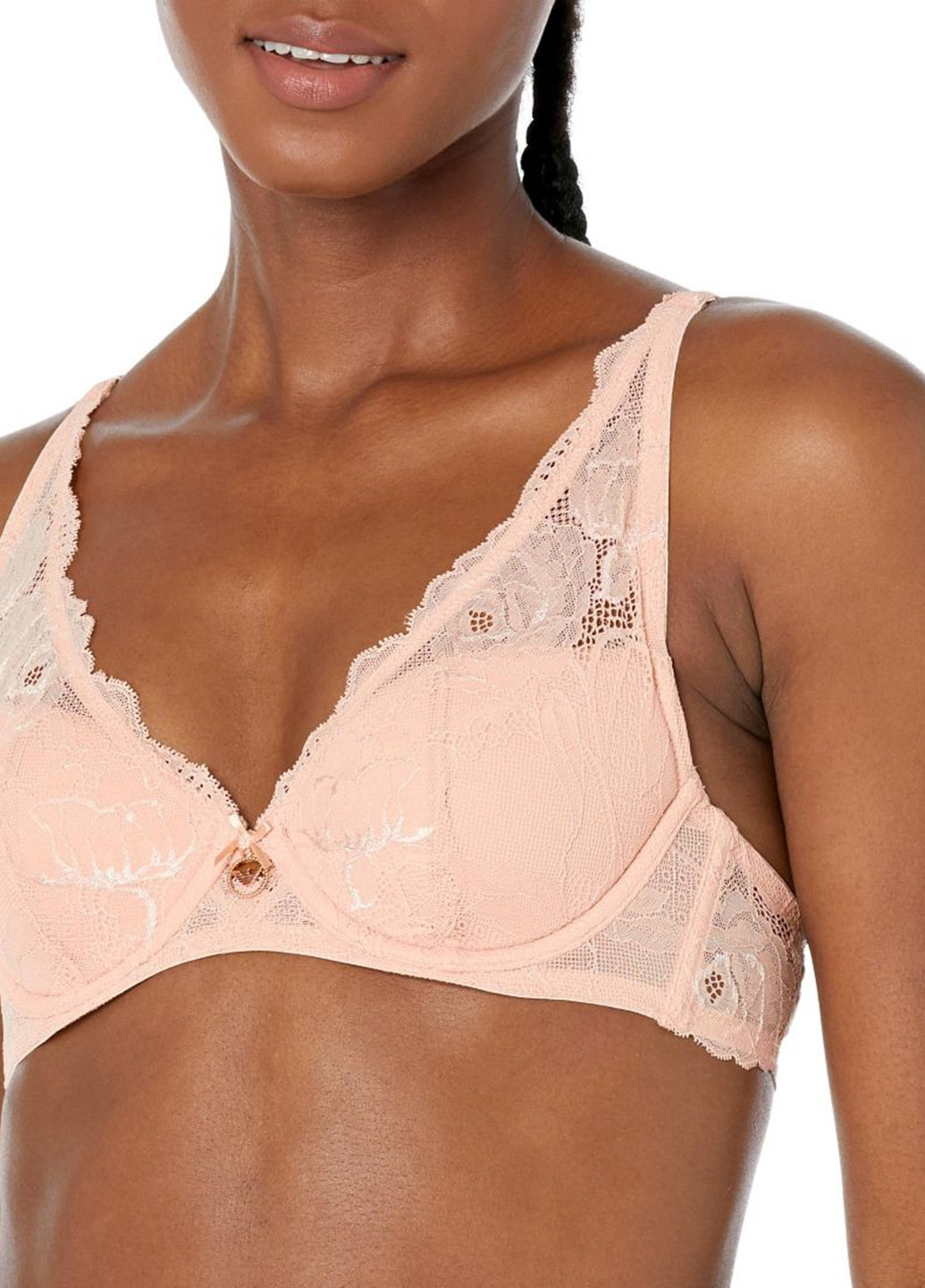 Бежевий бюстгальтер Emporio Armani з кісточками поліамід