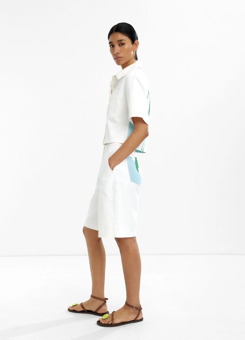 Белая кэжуал рубашка с рисунком Parfois