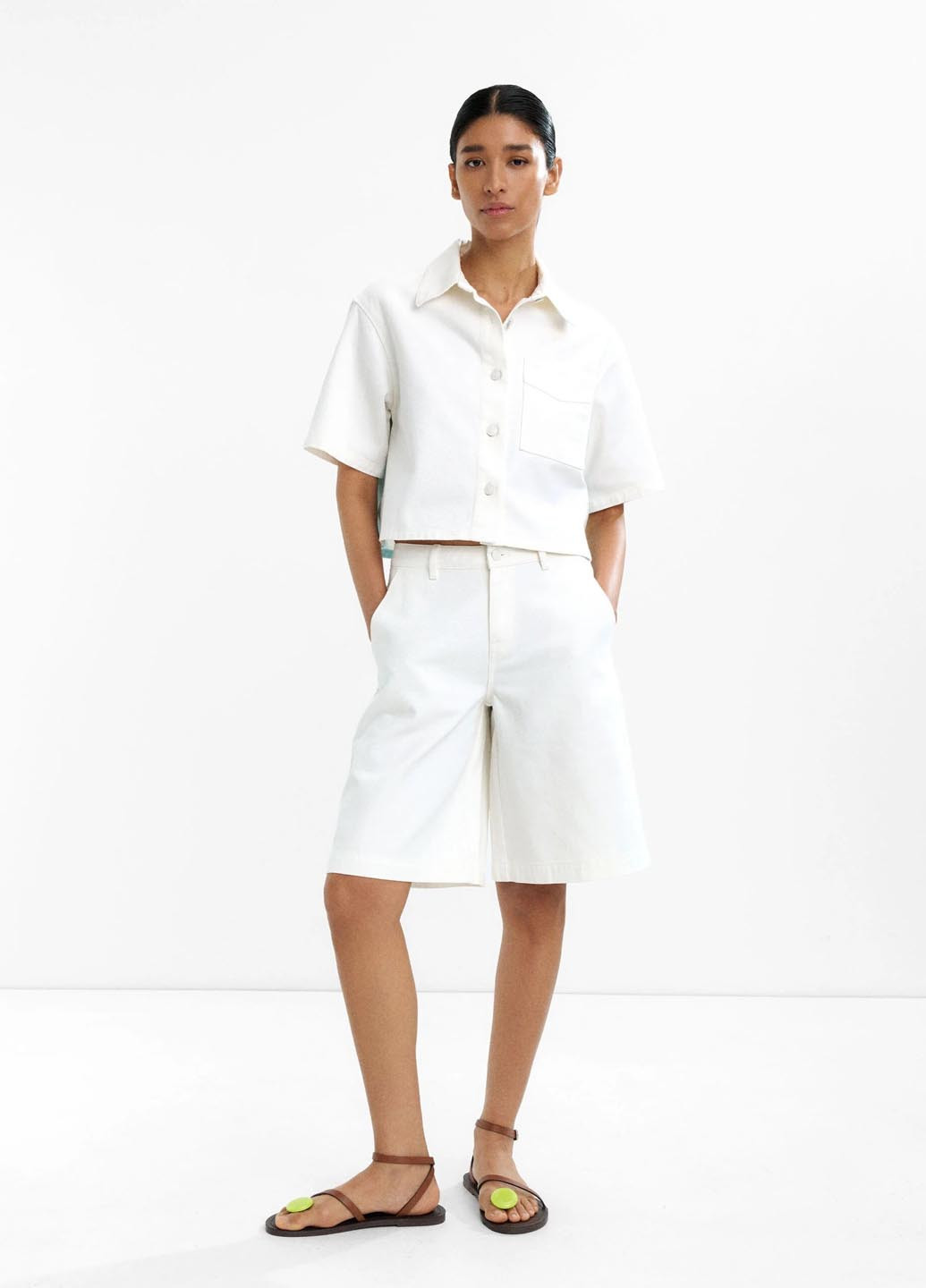 Белая кэжуал рубашка с рисунком Parfois