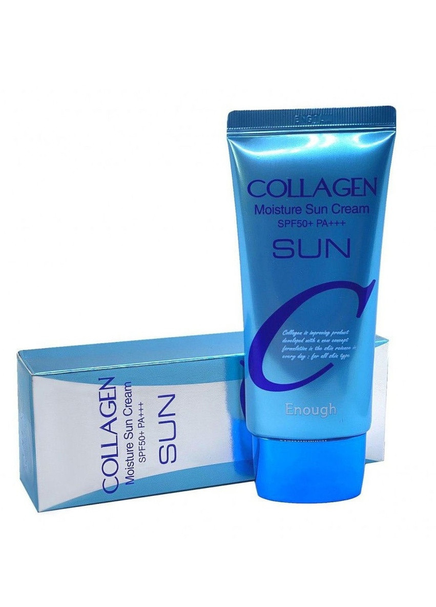 ENOUGH Сонцезахисний крем для обличчя з колагеном Collagen Moisture Sun Cream SPF50+ PA+++, 50 г — Крем, Південна Корея (251976233)