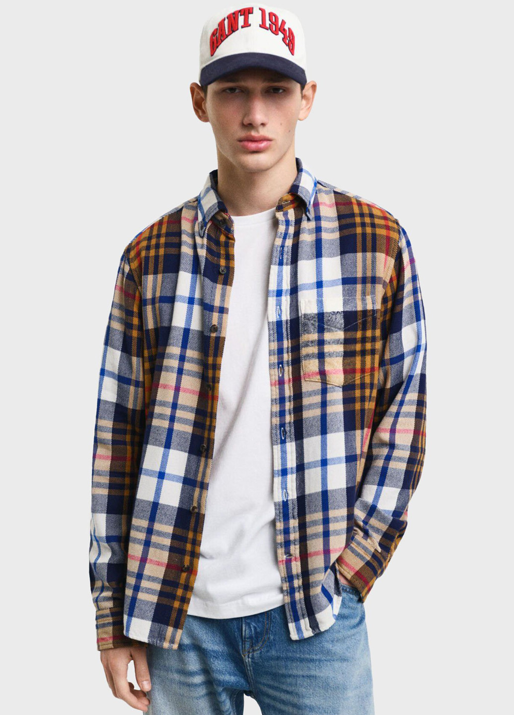 Цветная кэжуал рубашка в клетку Gant