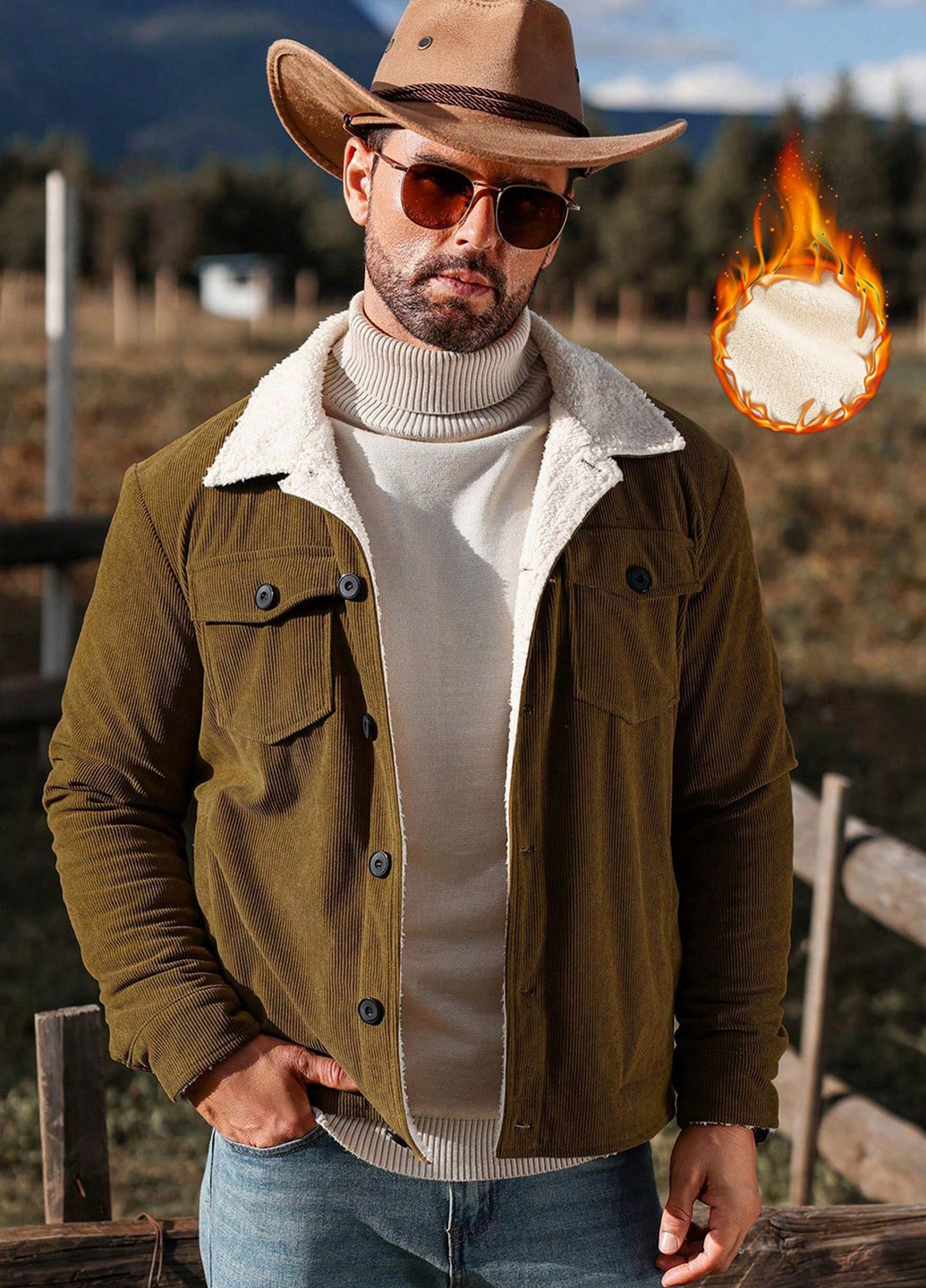 Коричнева зимня куртка SHEIN