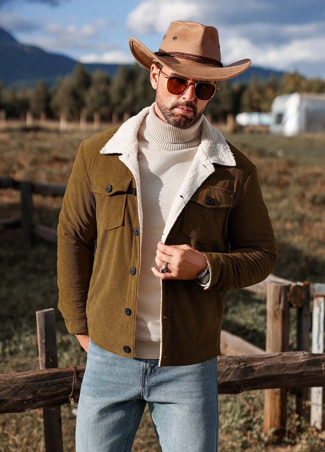 Коричнева зимня куртка SHEIN