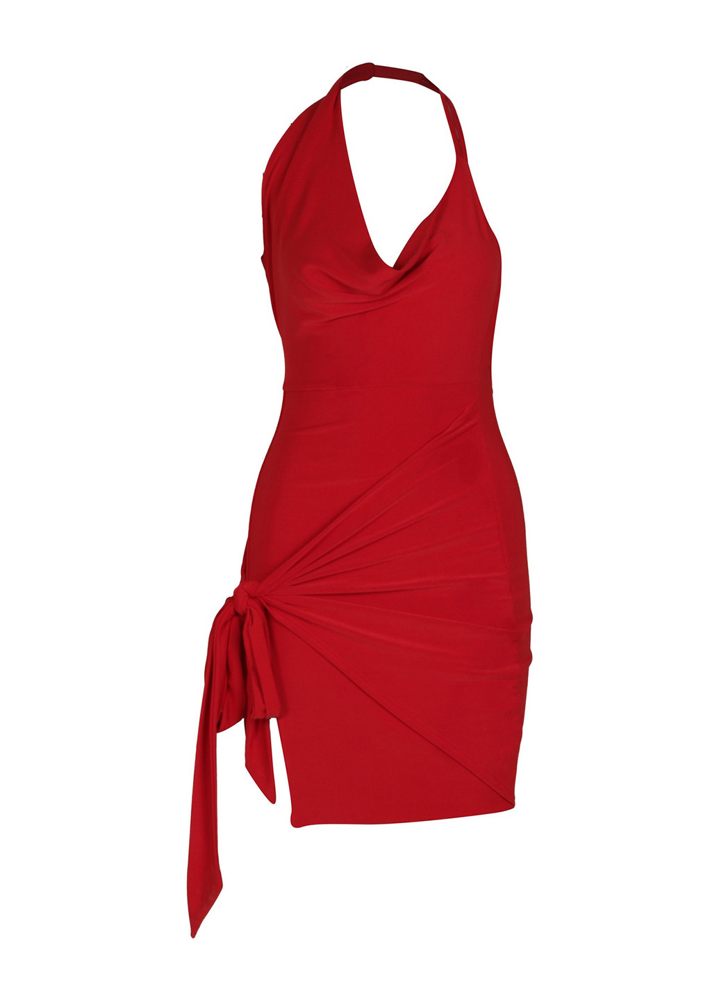 Червона коктейльна сукня з відкритою спиною Boohoo однотонна