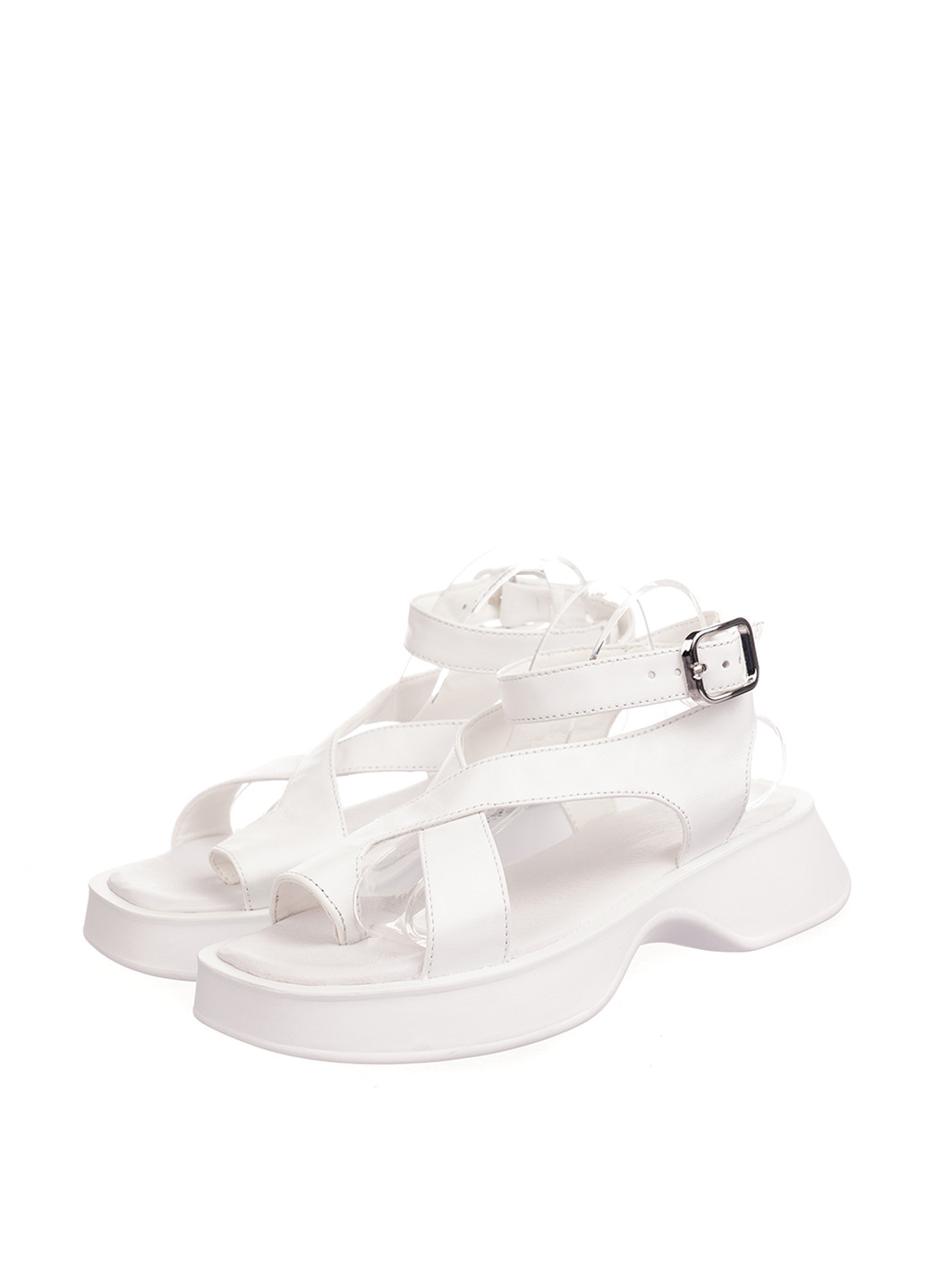 Белые босоножки Bizoni с ремешком