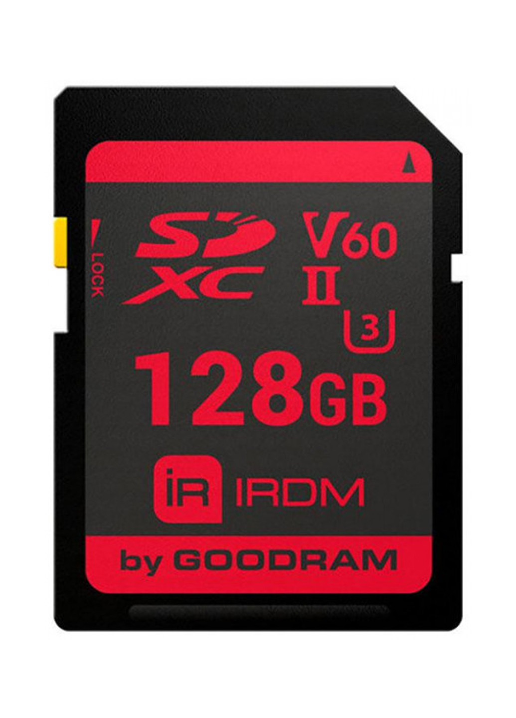 Карта памяти Secure Digital 128Gb IRDM SDXC V60 UHS-II U3 Retail (IR-S6B0-1280R11) Goodram карта памяти goodram secure digital 128gb irdm sdxc v60 uhs-ii u3 retail (ir-s6b0-1280r11) (138914847)