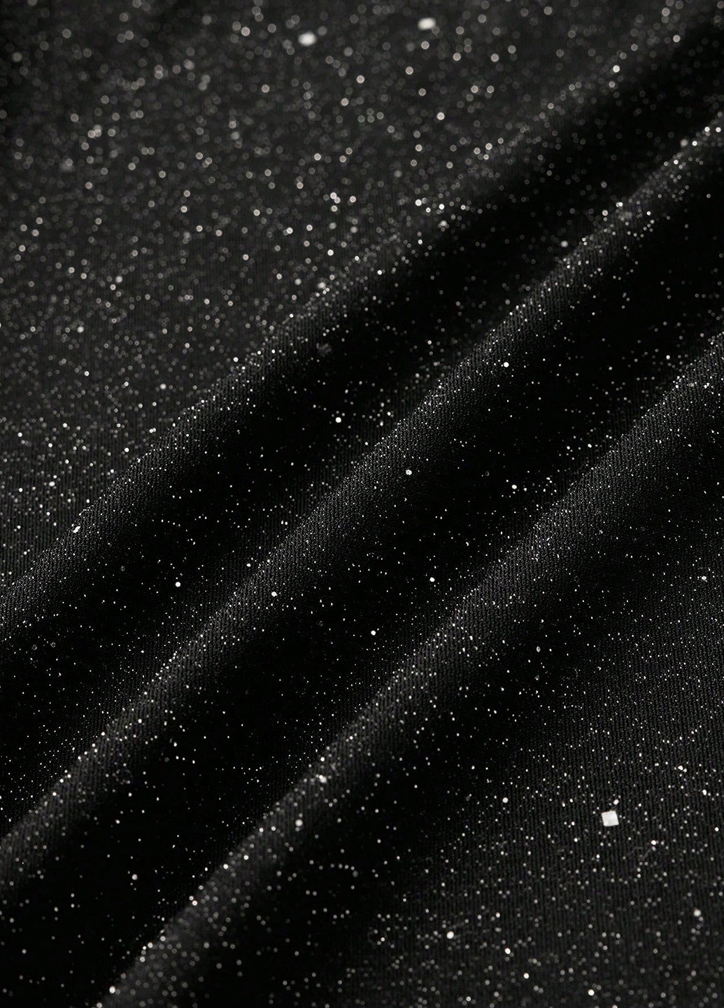 Чорна коктейльна сукня силуетна, на одне плече, з відкритою спиною SHEIN з візерунком "перець з сіллю"