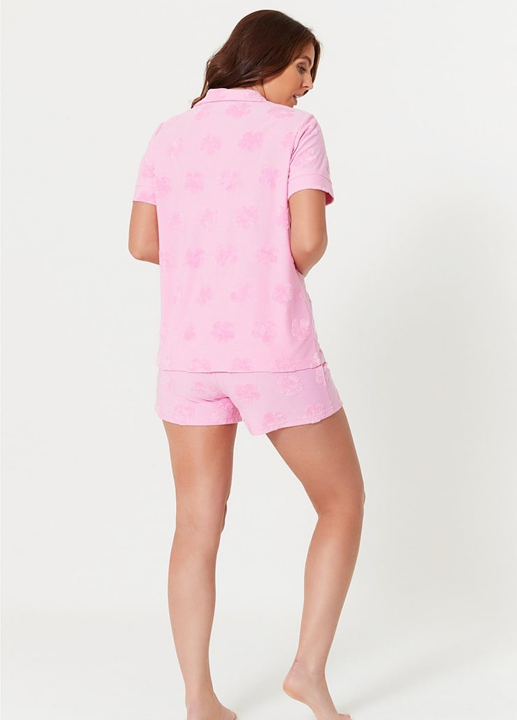 Розовая всесезон пижама (рубашка, шорты) рубашка + шорты Studio
