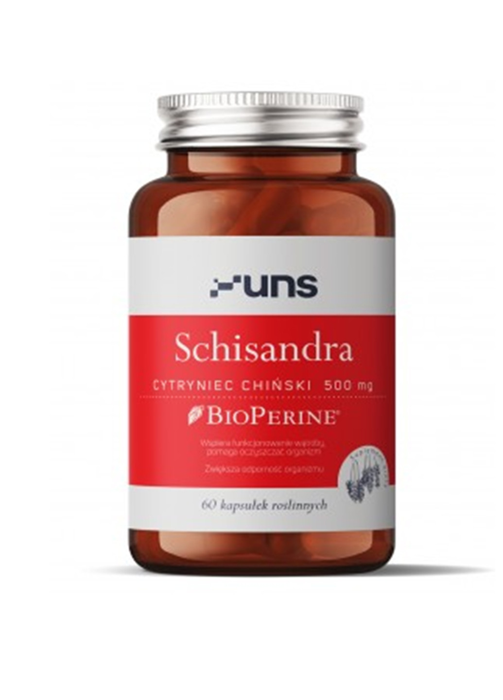 Лимонник для выносливости Shisandra + Bioperine - 60 vege caps UNS Vitamins (239155028)