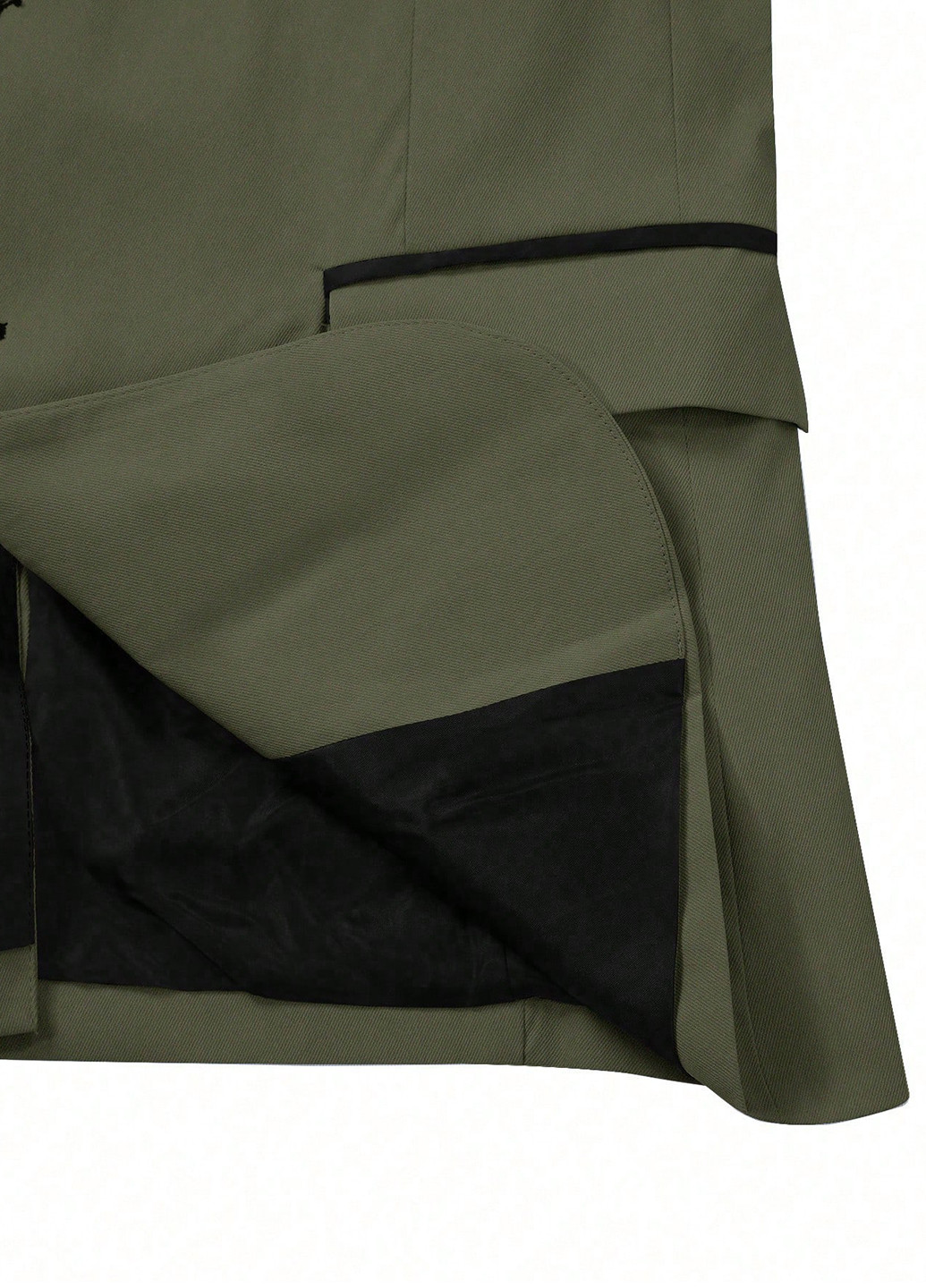 Оливковий (хакі) демісезонний костюм (піджак, штани) брючний SHEIN