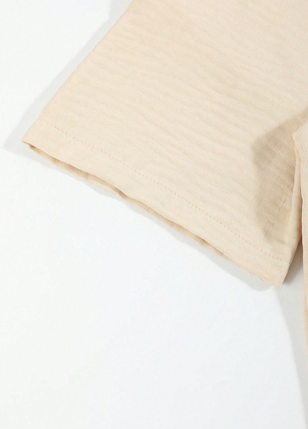 Светло-бежевая классическая, кэжуал рубашка однотонная SHEIN