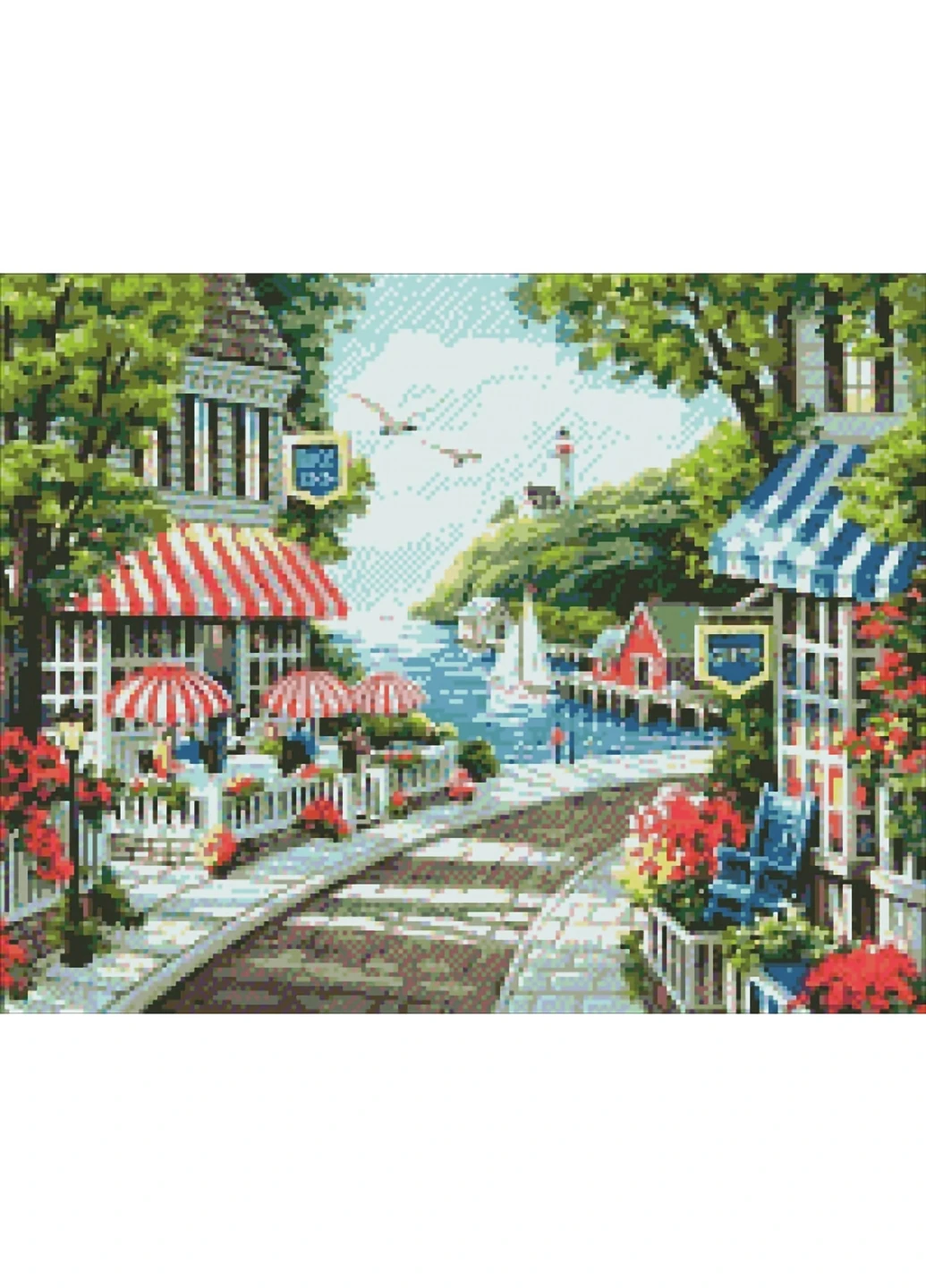 Алмазная мозаика "Яркий городок" 40х50 см Идейка (253174012)