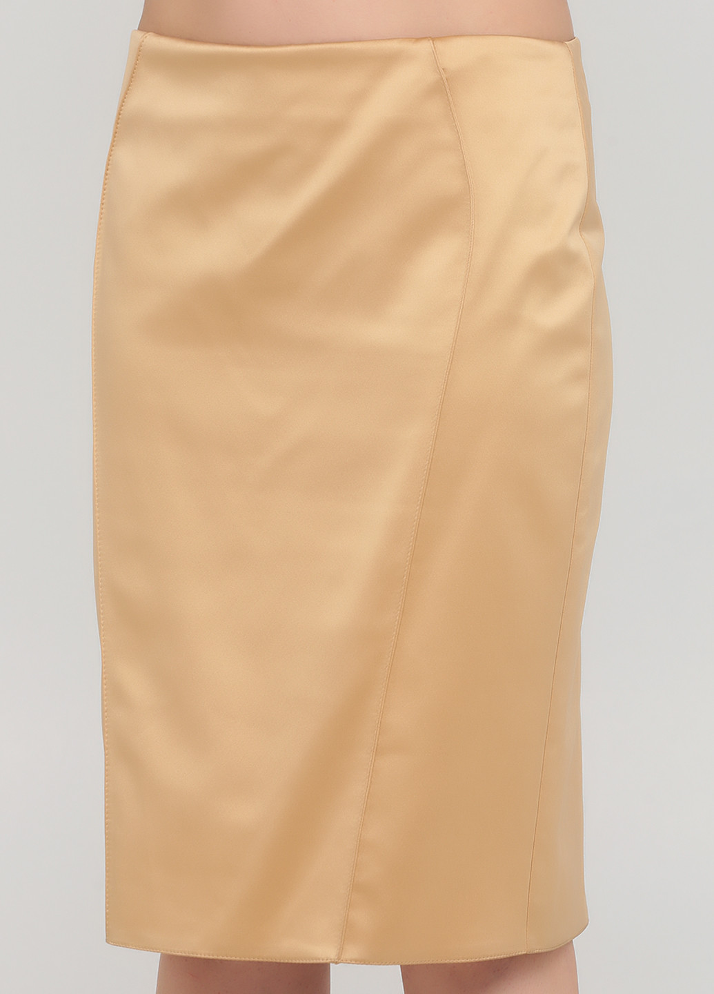 Светло-бежевая кэжуал однотонная юбка Angel карандаш