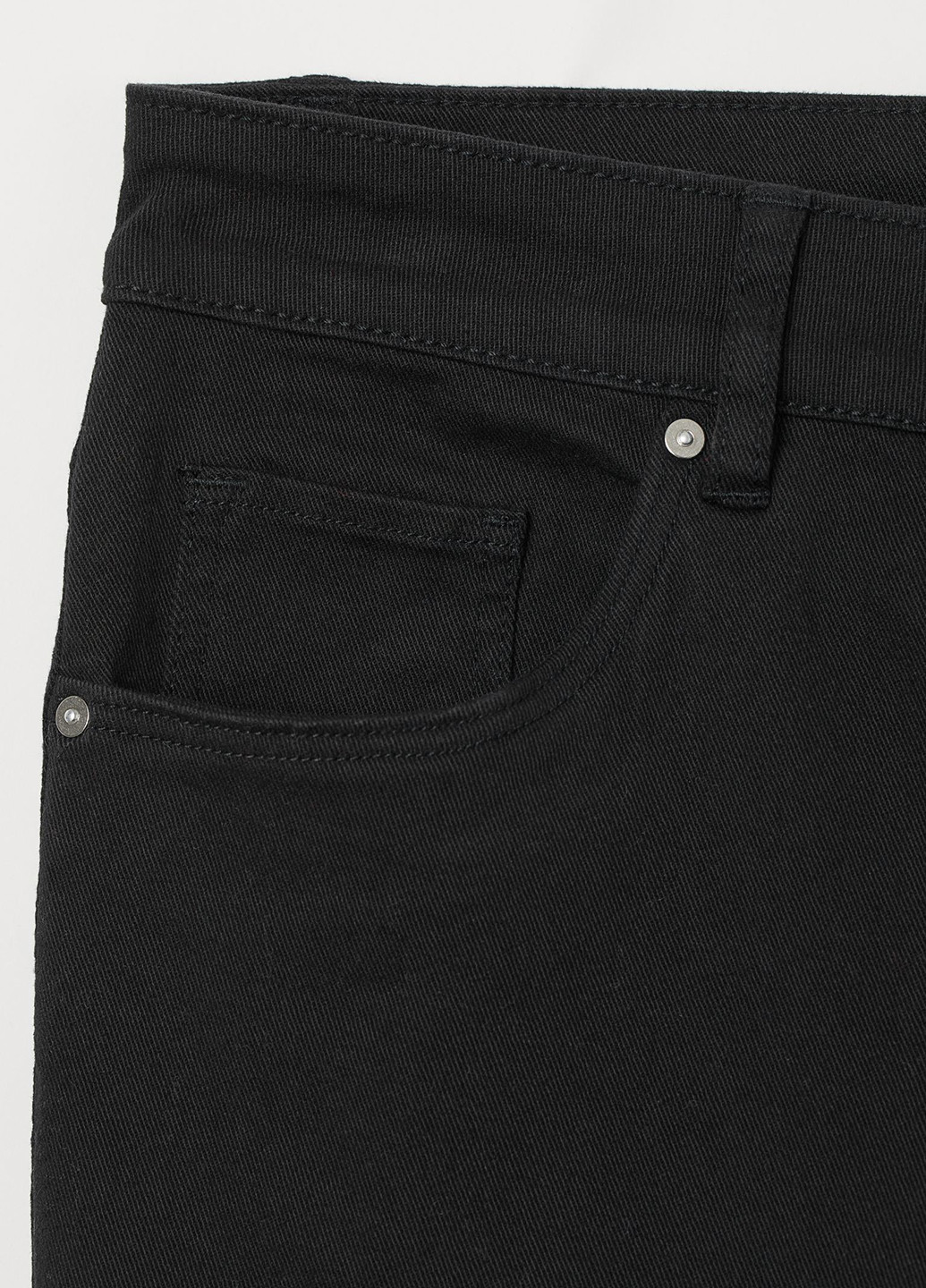 Черные джинсовые демисезонные зауженные брюки H&M