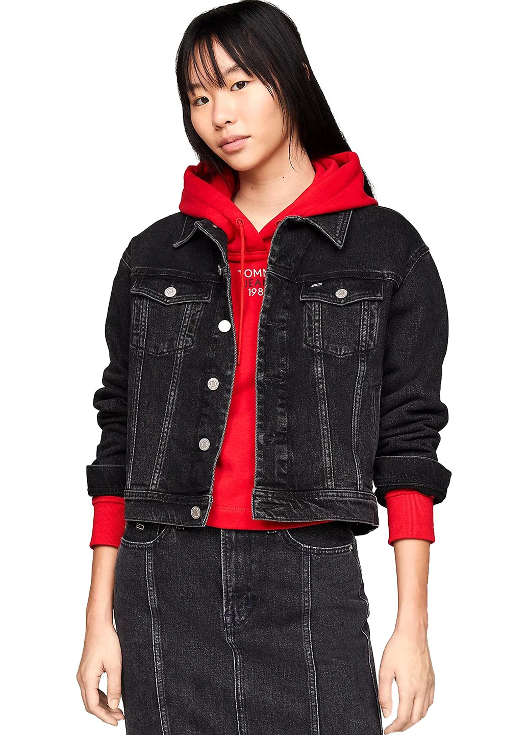 Чорна демісезонна куртка Tommy Jeans