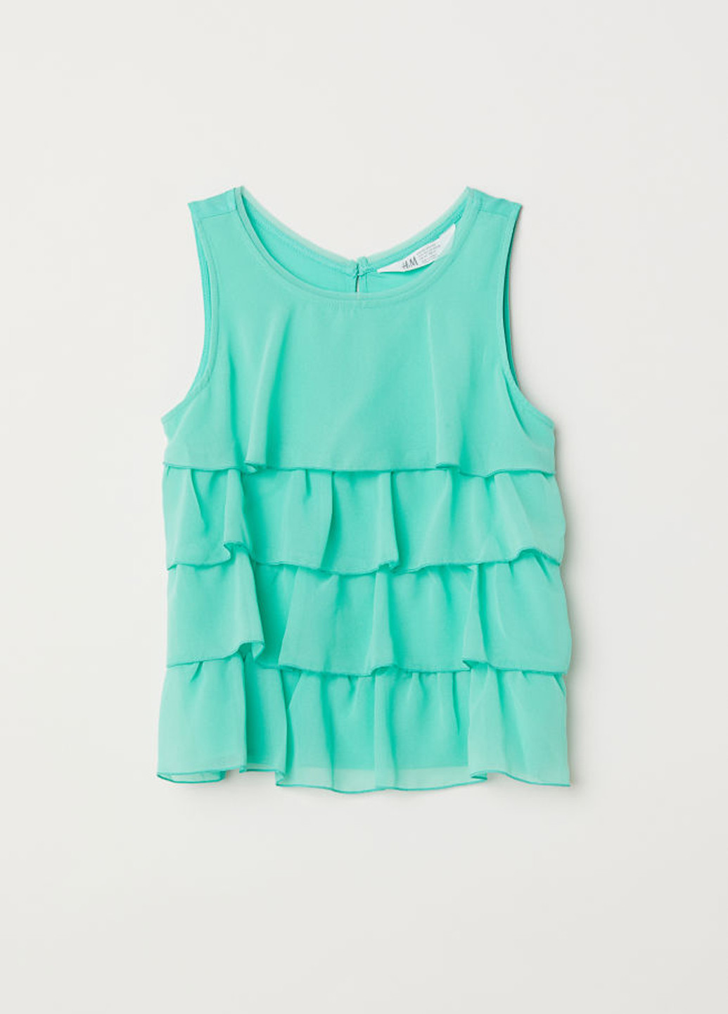 Зеленая блузка H&M летняя