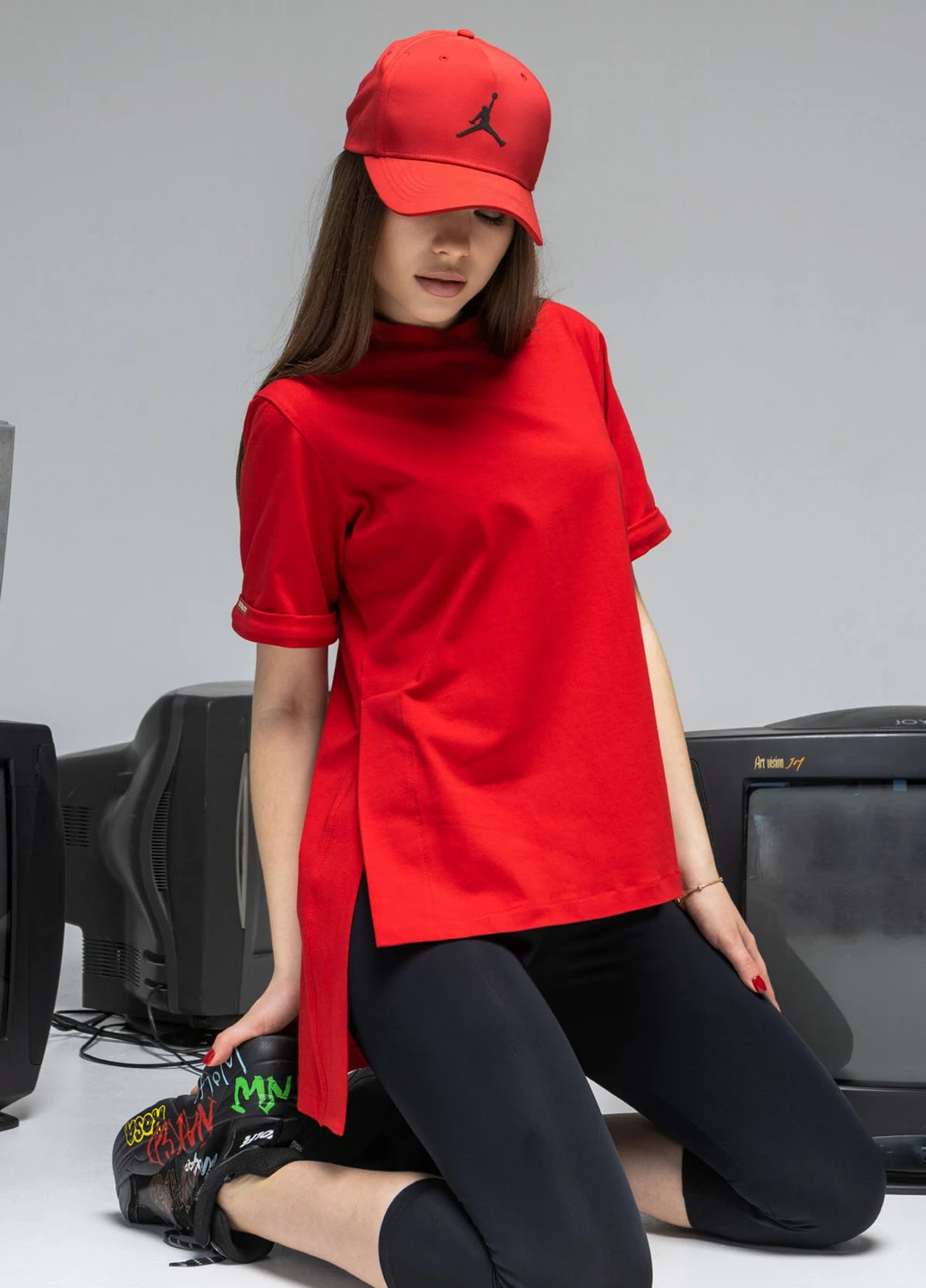 Футболка-туника с коротким рукавом TOTALFIT - (296100453)