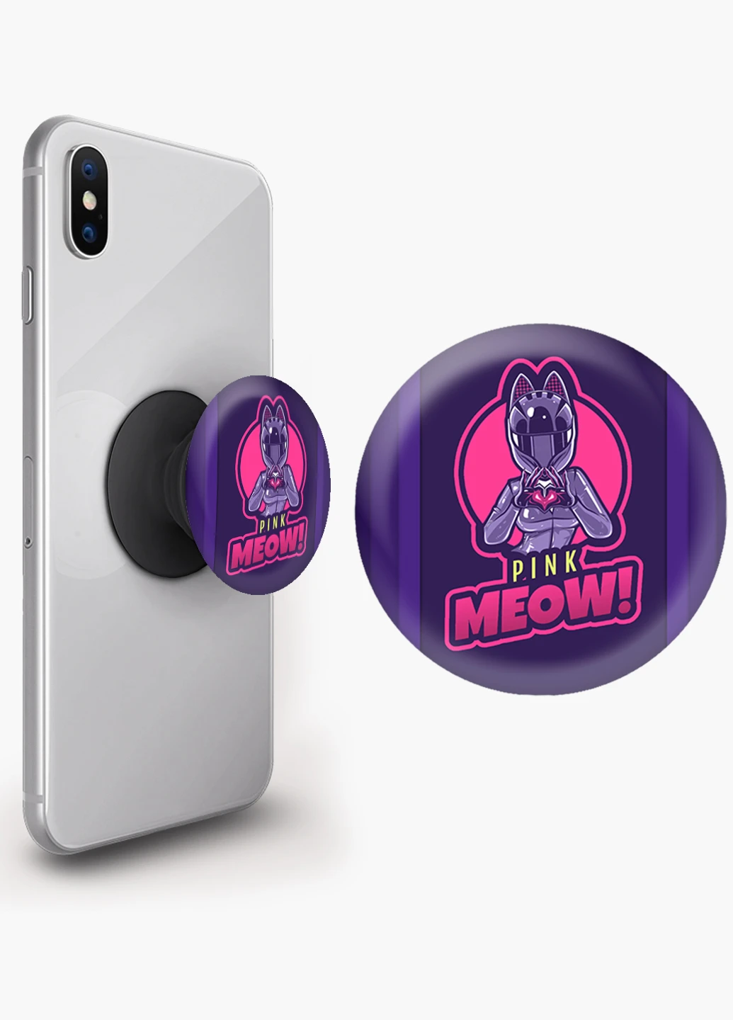 Попсокет (Popsockets) тримач для смартфону Фортнайт (Fortnite) (8754-1191) Чорний MobiPrint (216748544)