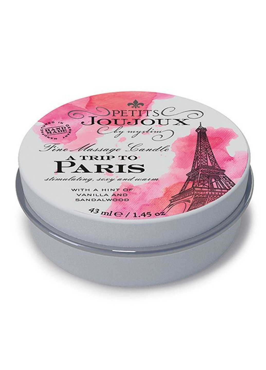 Массажная свечa - Paris - Vanilla and Sandalwood (43 мл) с афродизиаками Petits Joujoux (255169415)
