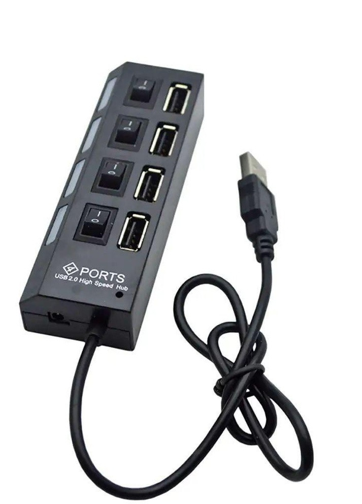 Хаб USB на 4 порта UKC HSM-50170 с выключателями и подсветкой XO (252876741)
