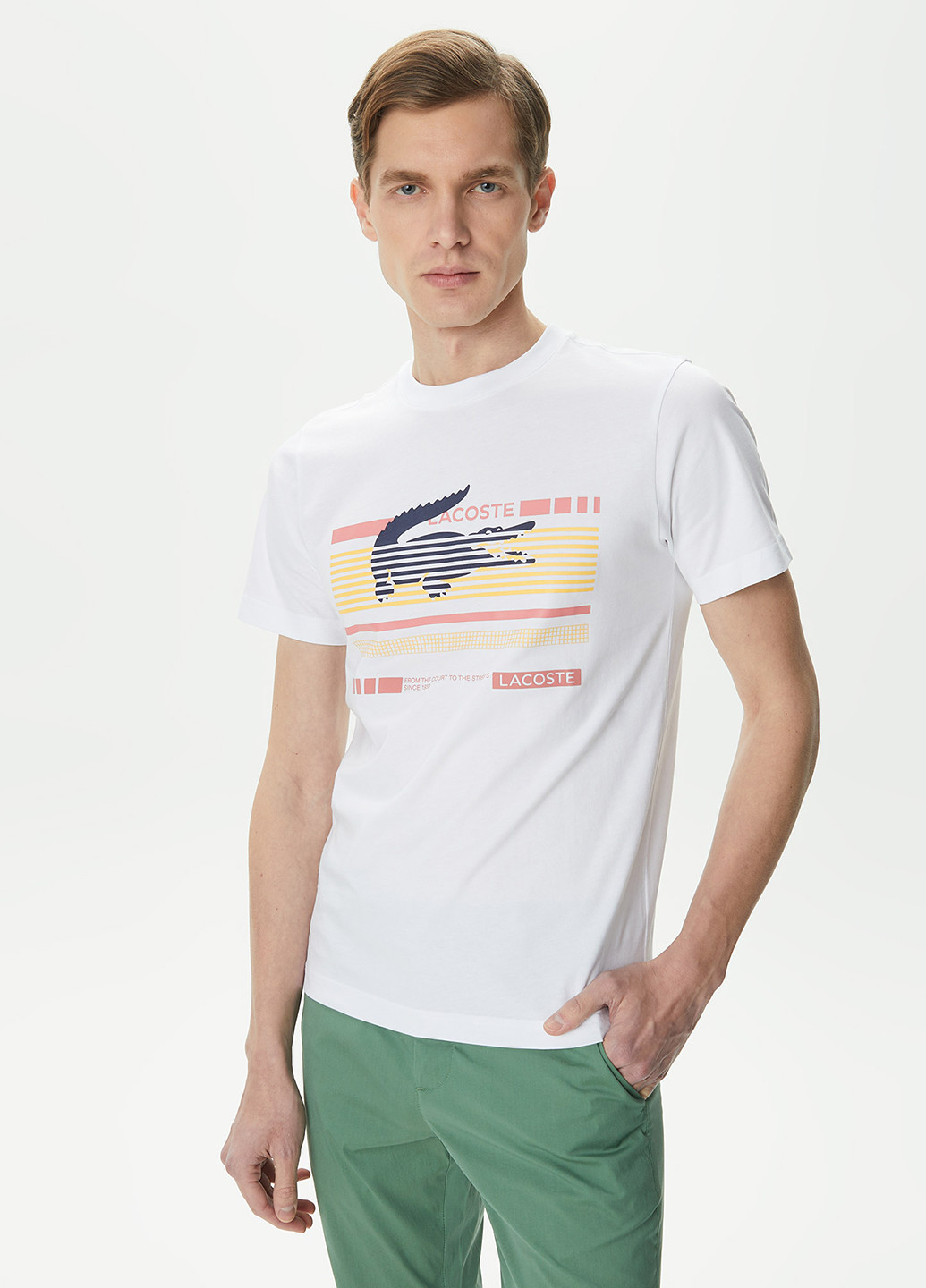 Біла футболка Lacoste