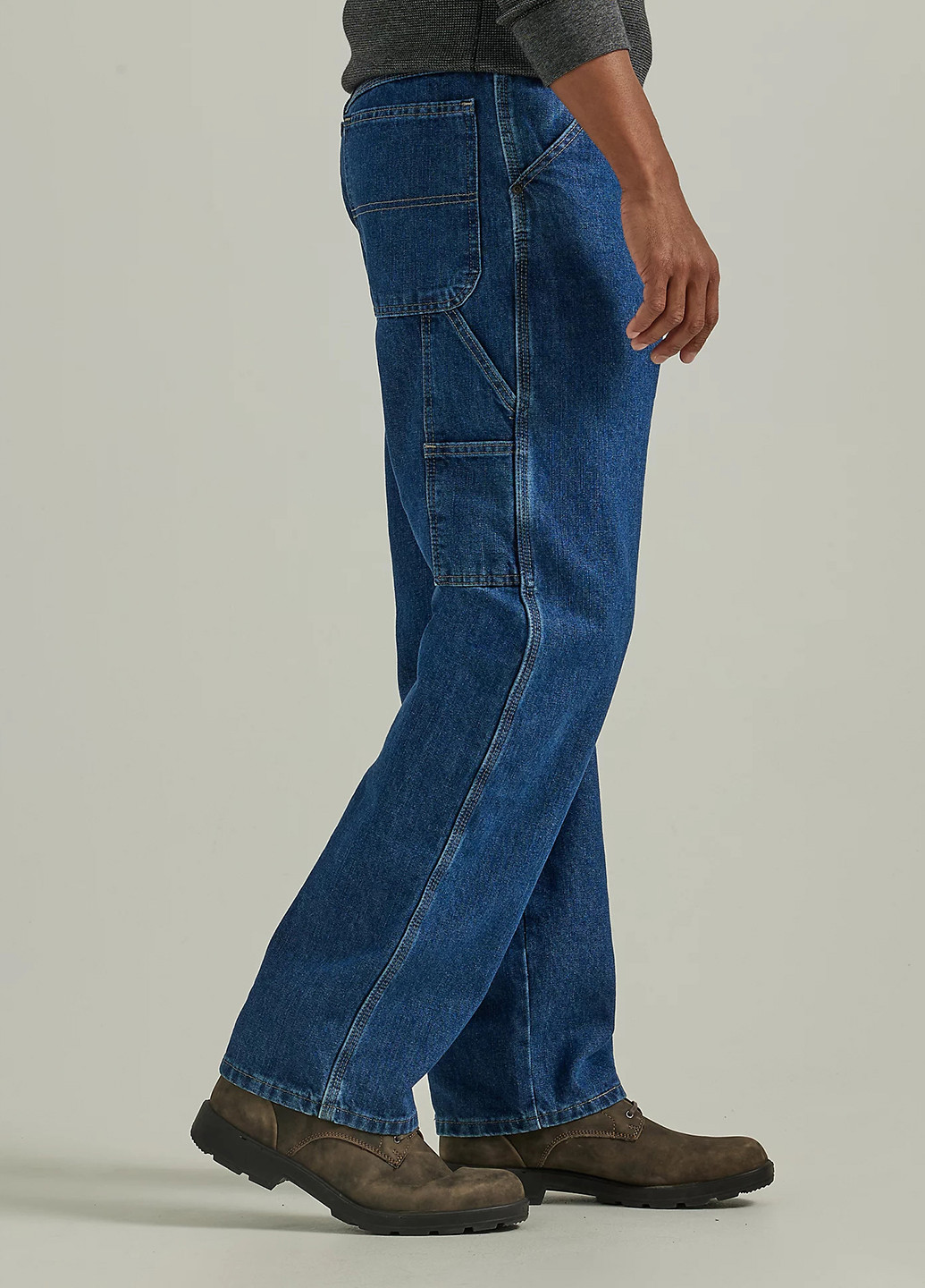 Синие демисезонные прямые джинсы Wrangler