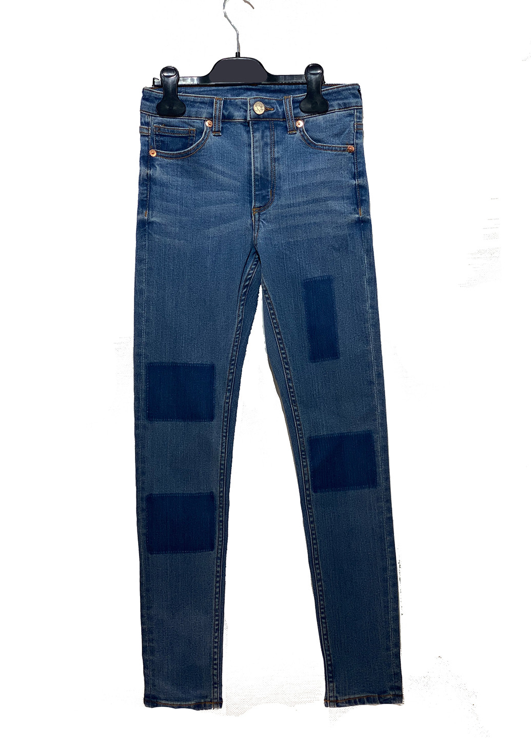 Темно-синие демисезонные скинни джинсы Monki