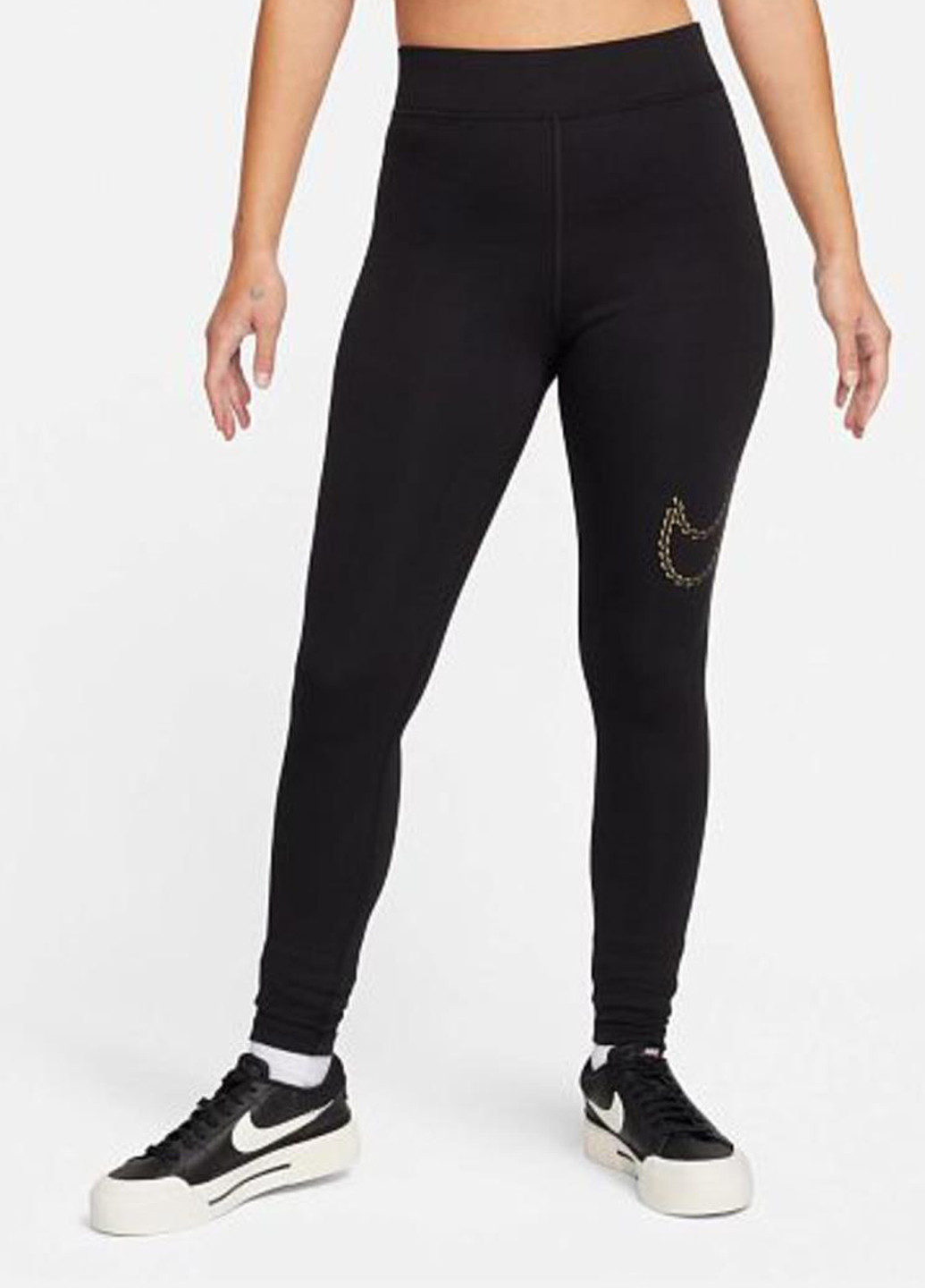 Черные демисезонные леггинсы fb8766-010 Nike