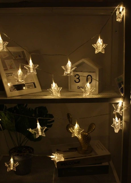 Гірлянда з прищепками для фото Зірки LED, 20 шт More (253991490)