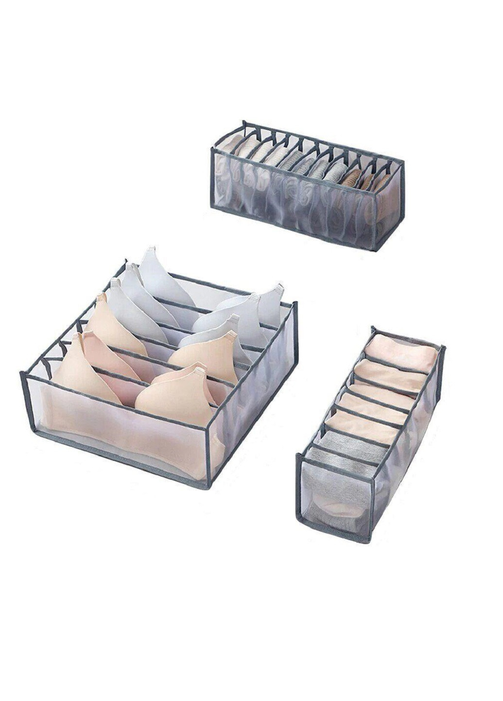 Набір органайзерів коробів ящиків для нижньої білизни шкарпеток аксесуарів дрібниць 3 штуки (55142-Нов) Francesco Marconi (252270259)