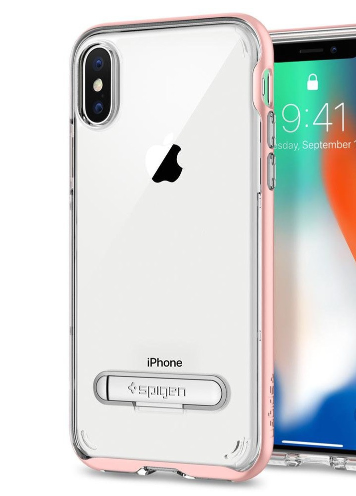 Чехол Spigen Crystal Hybrid для iPhone X/Xs Rose Gold SGP (220821662)