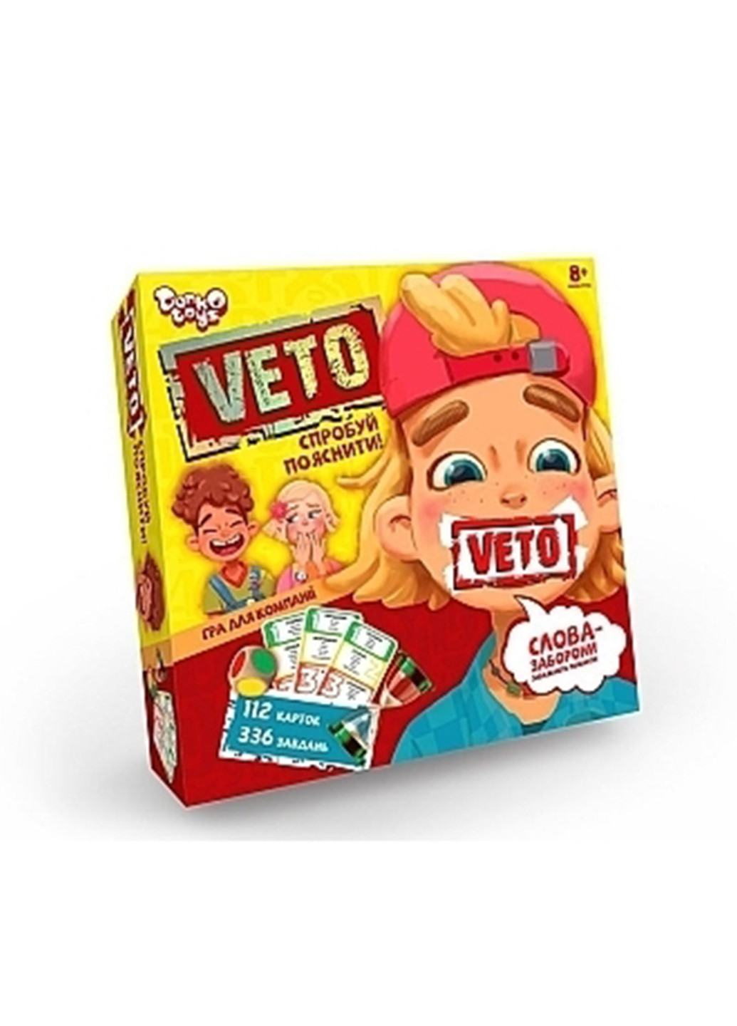 Настольная развлекательная игра VETO (укр.), 18,5х4х18,5 см Danko Toys (286165369)