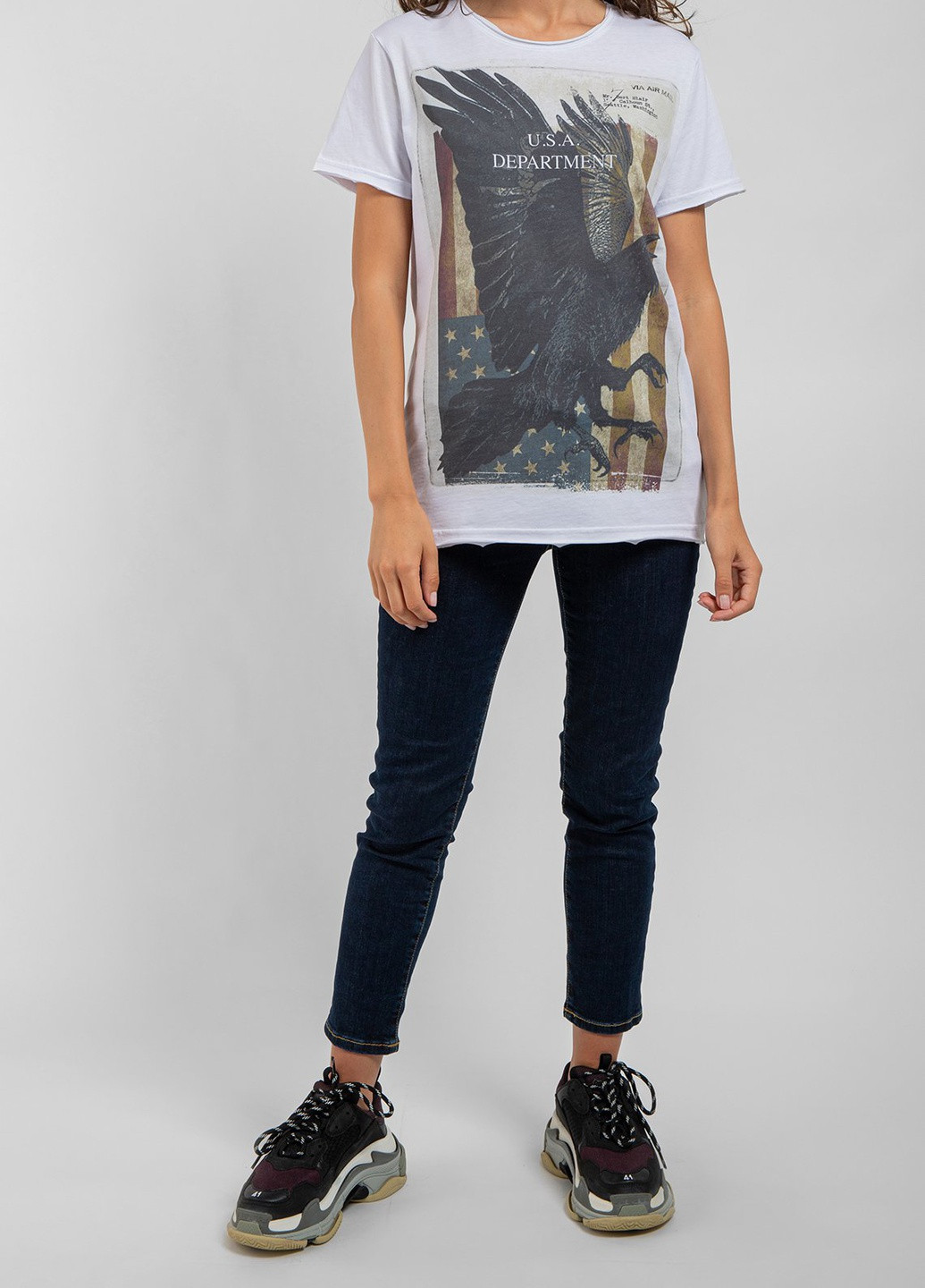 Біла футболка з принтом Ko Samui - (250382493)