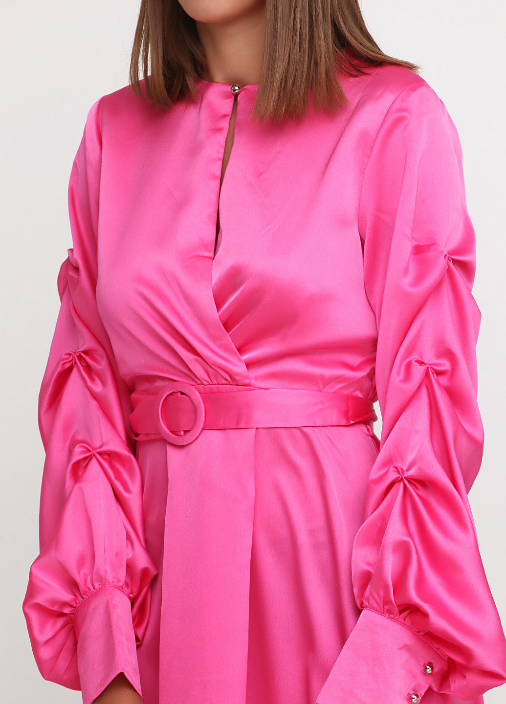 Рожева кежуал сукня Allyson однотонна