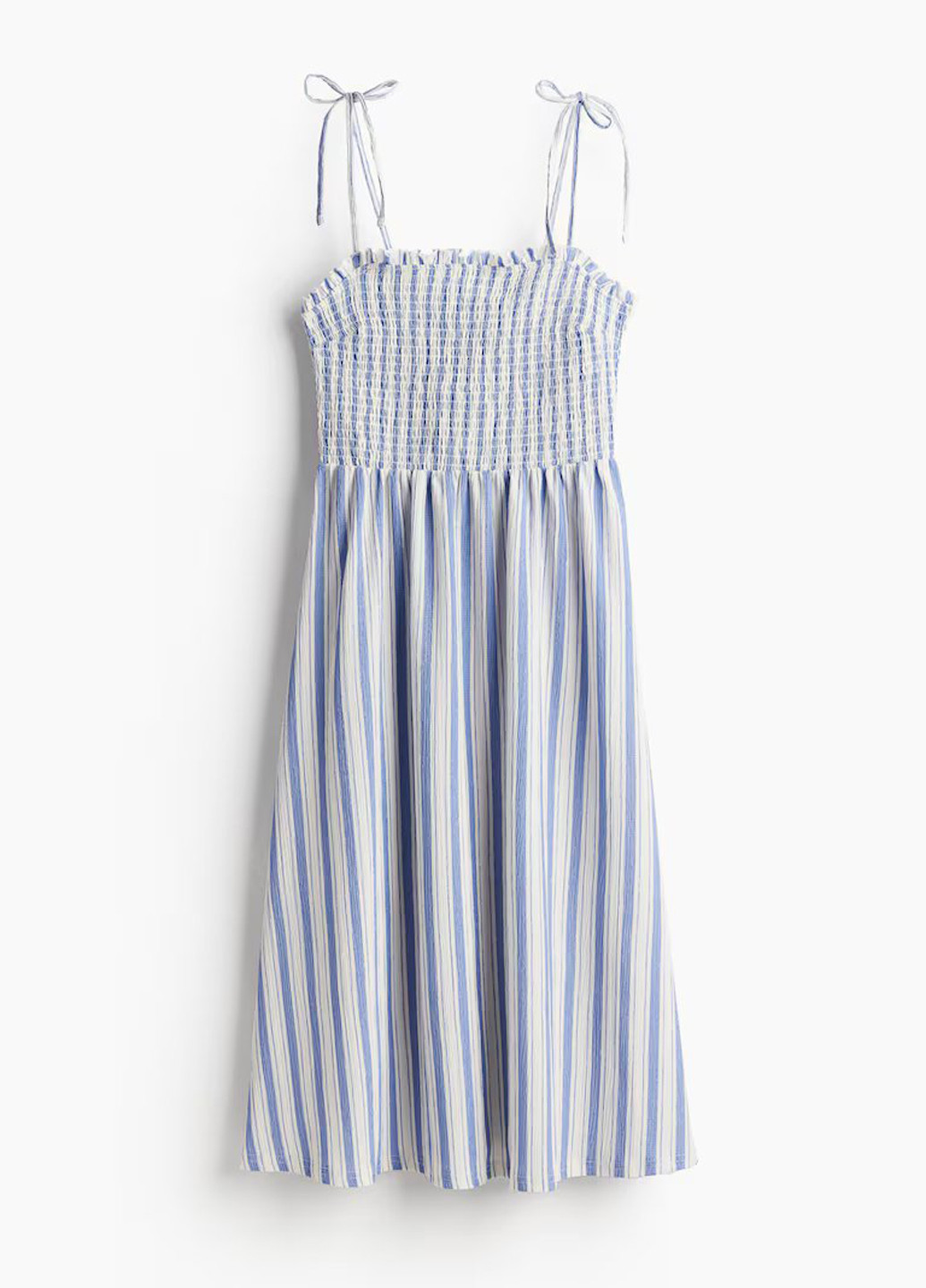 Блакитна кежуал сукня кльош H&M в смужку
